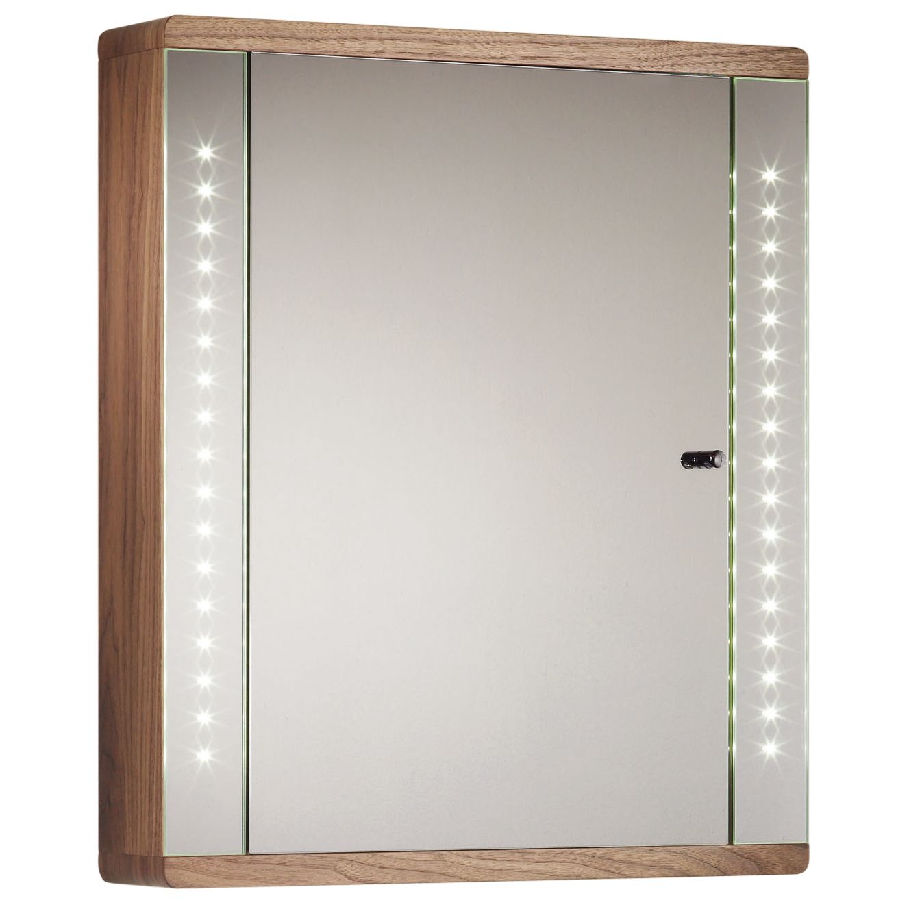 Instinct Integrated LED Bathroom Cabinet, Walnut at John Lewis