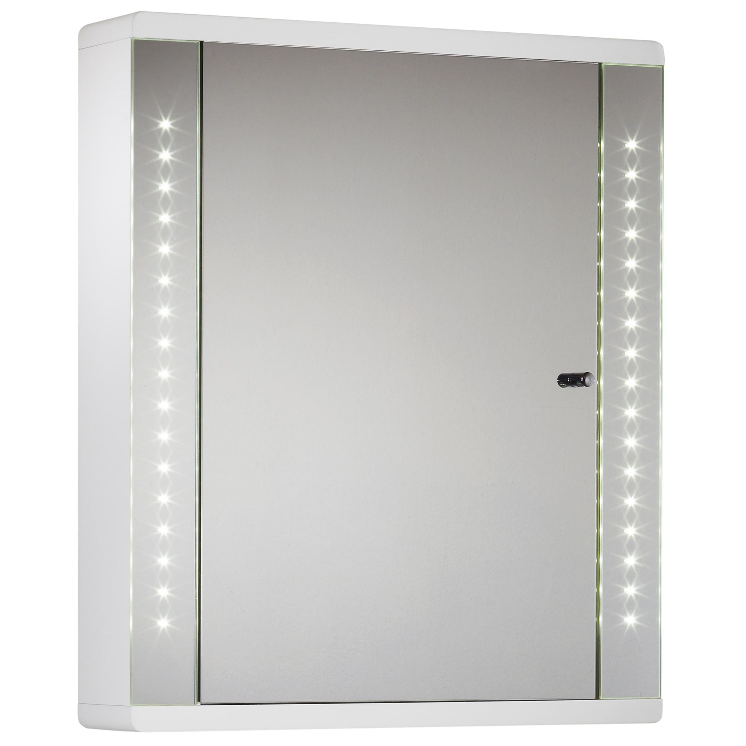 Instinct Integrated LED Bathroom Cabinet, White at John Lewis