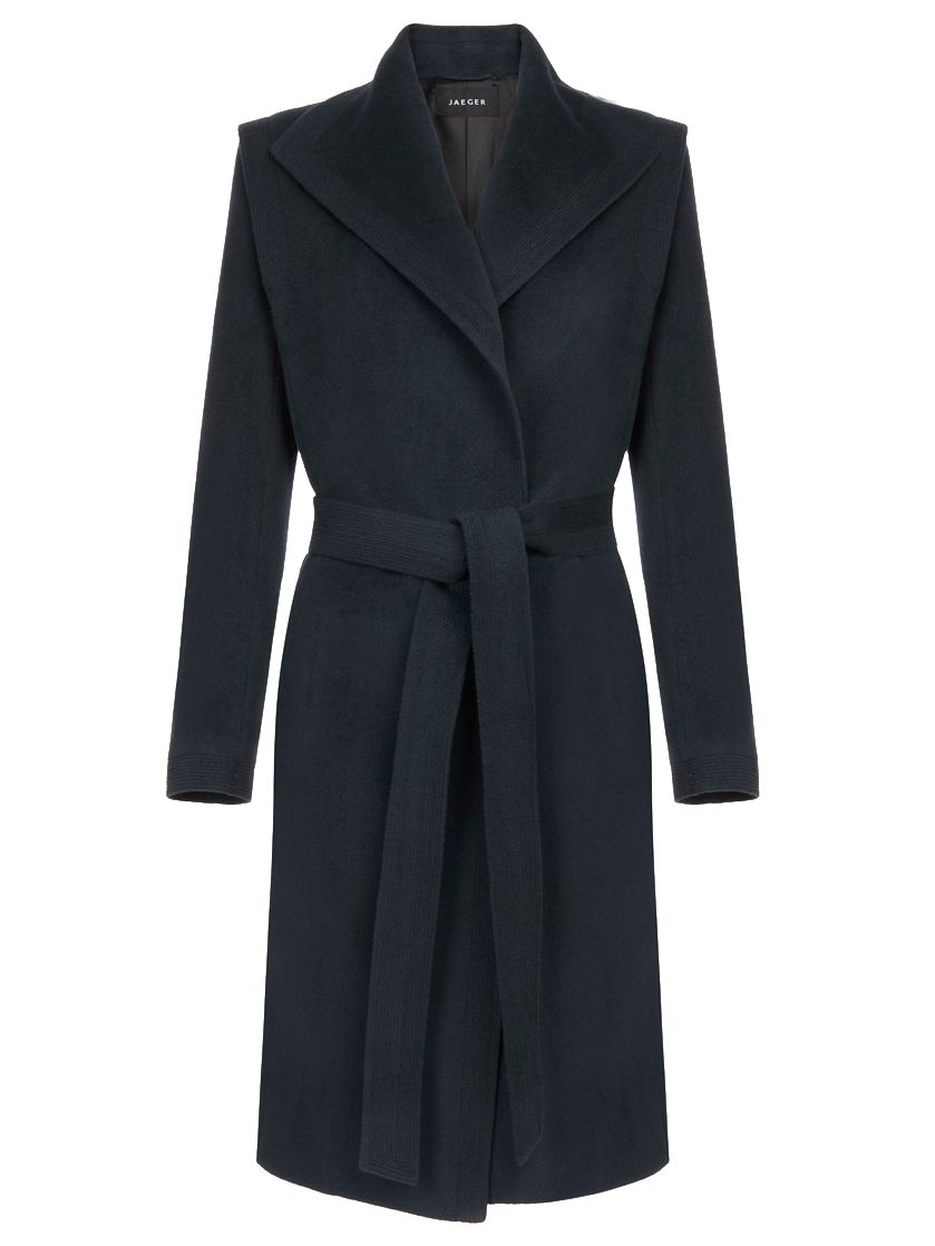 Jaeger Multistitch Coat, Black at John Lewis