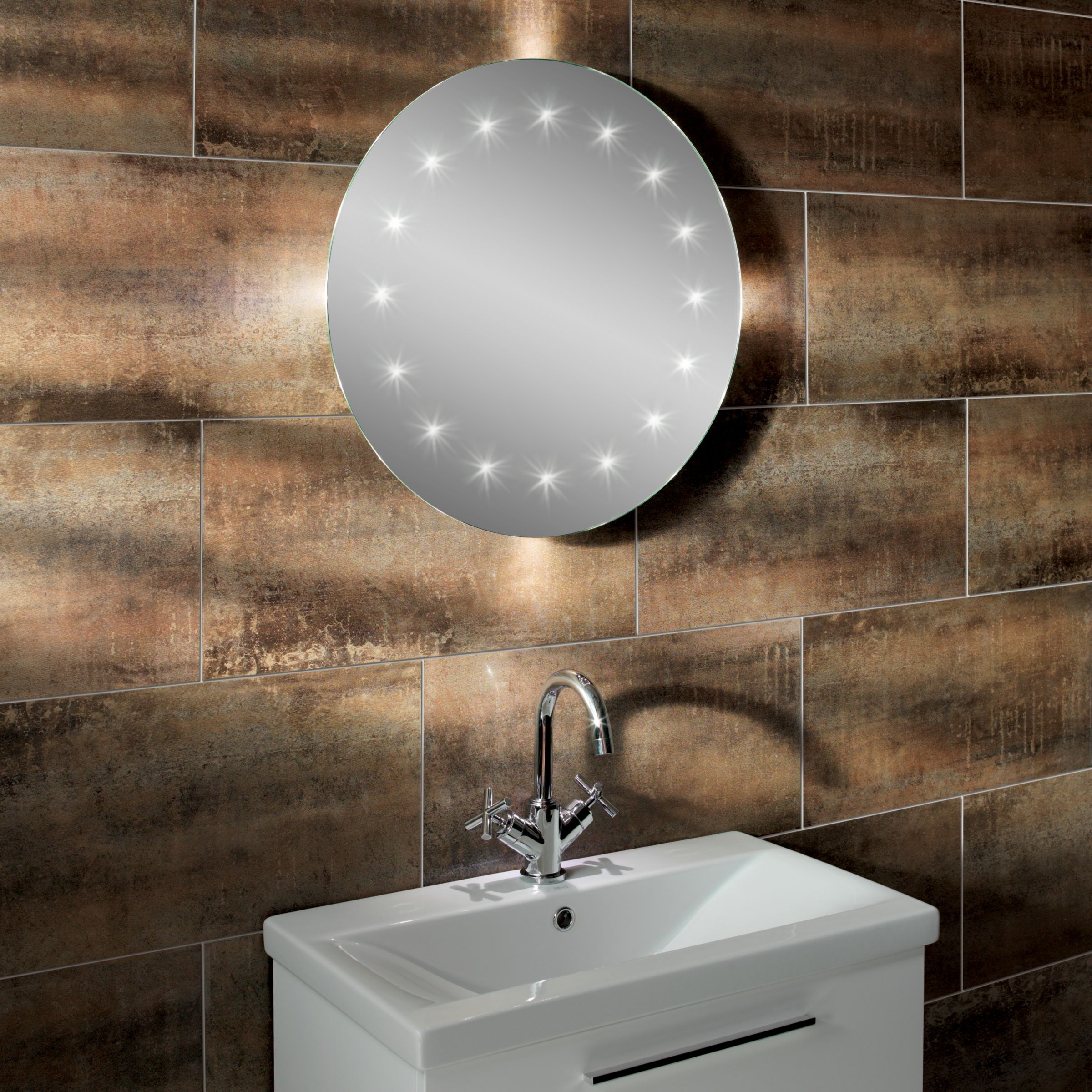Opus LED Bathroom Mirror with Ambi Lights at JohnLewis