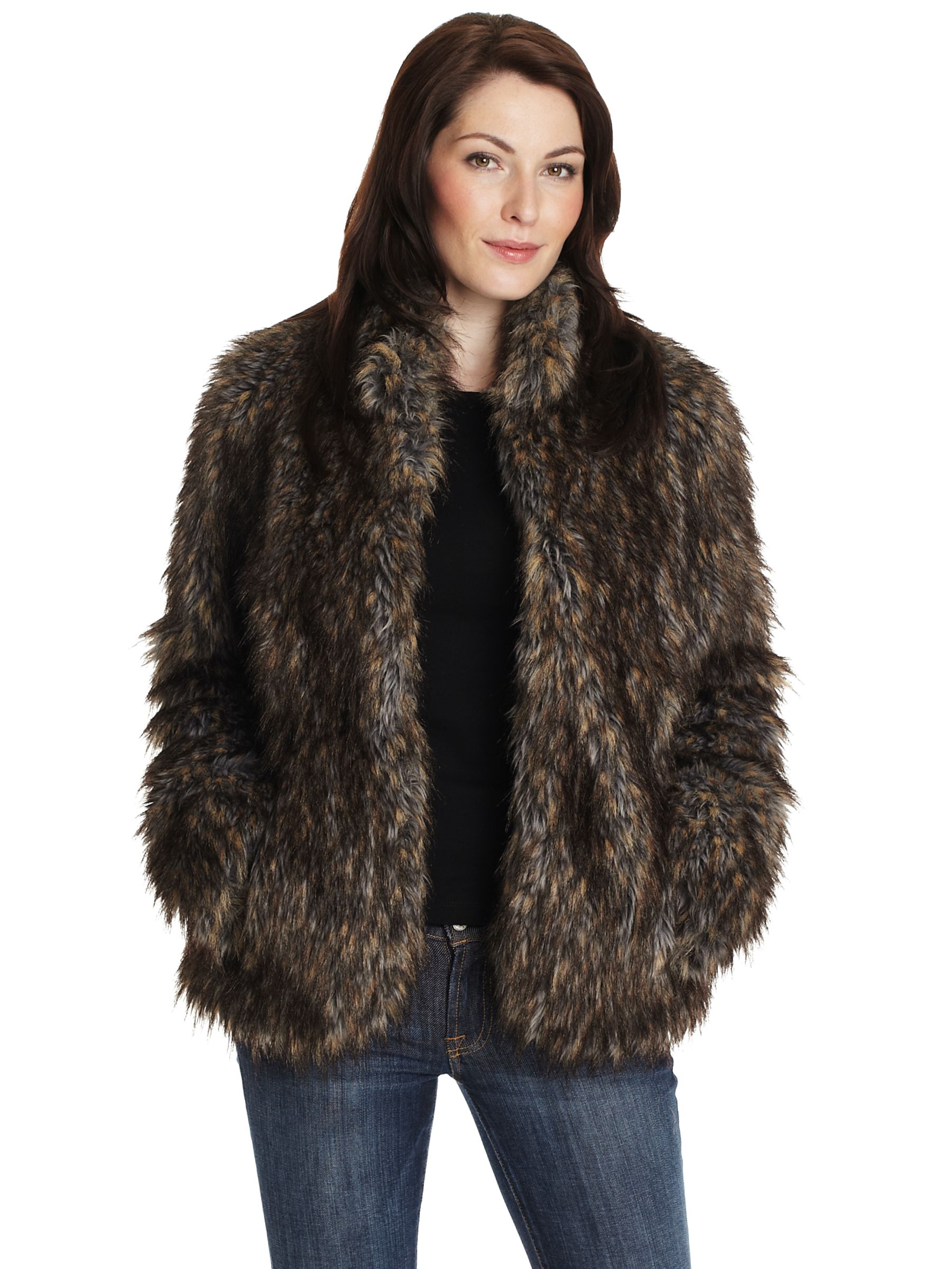 Four Seasons Fur Coat, Brown at John Lewis