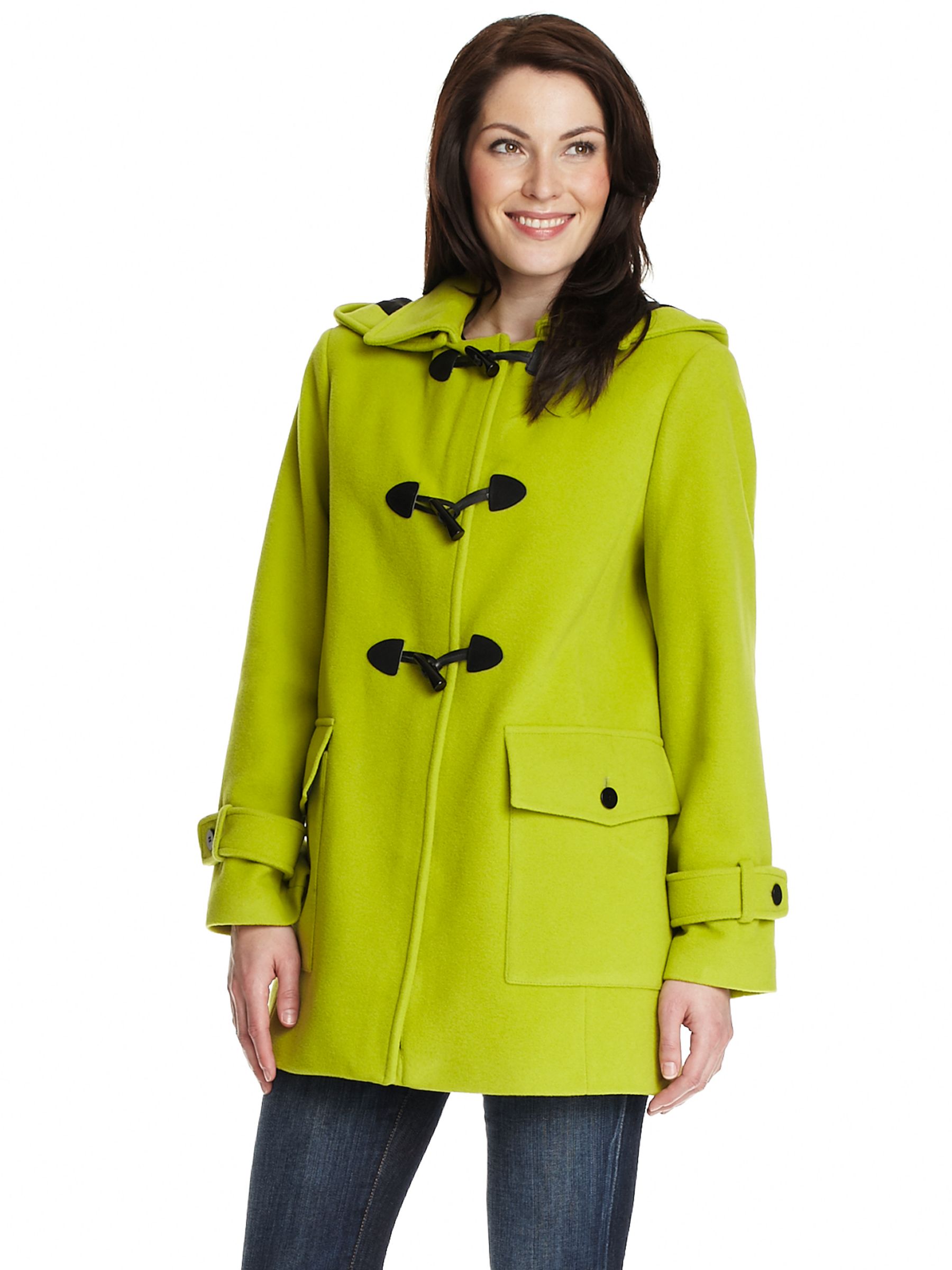 Four Seasons Wool Duffle Coat, Green at JohnLewis