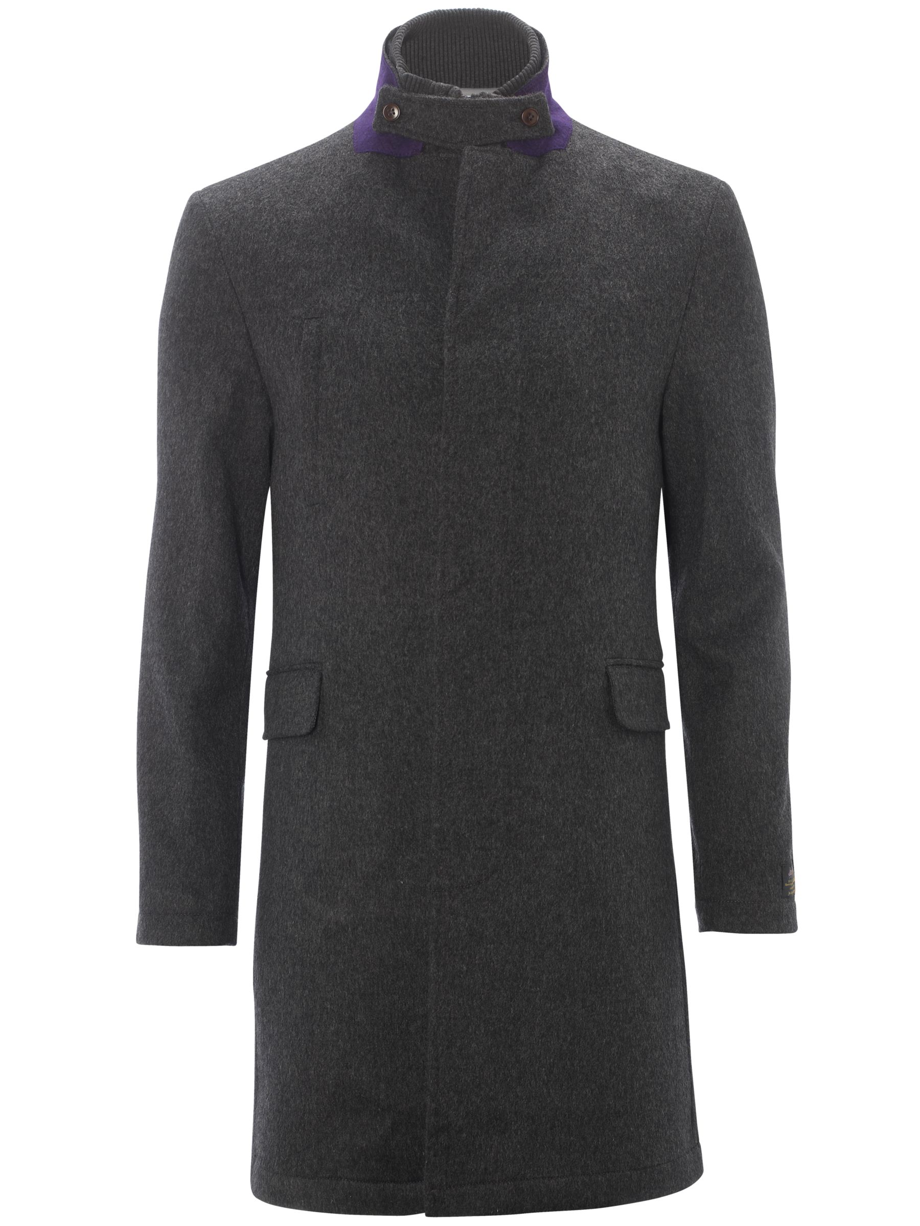 Joe Casely-Hayford for John Lewis Paris Cashmere Blend 2-in-1 Coat, Charcoal at JohnLewis