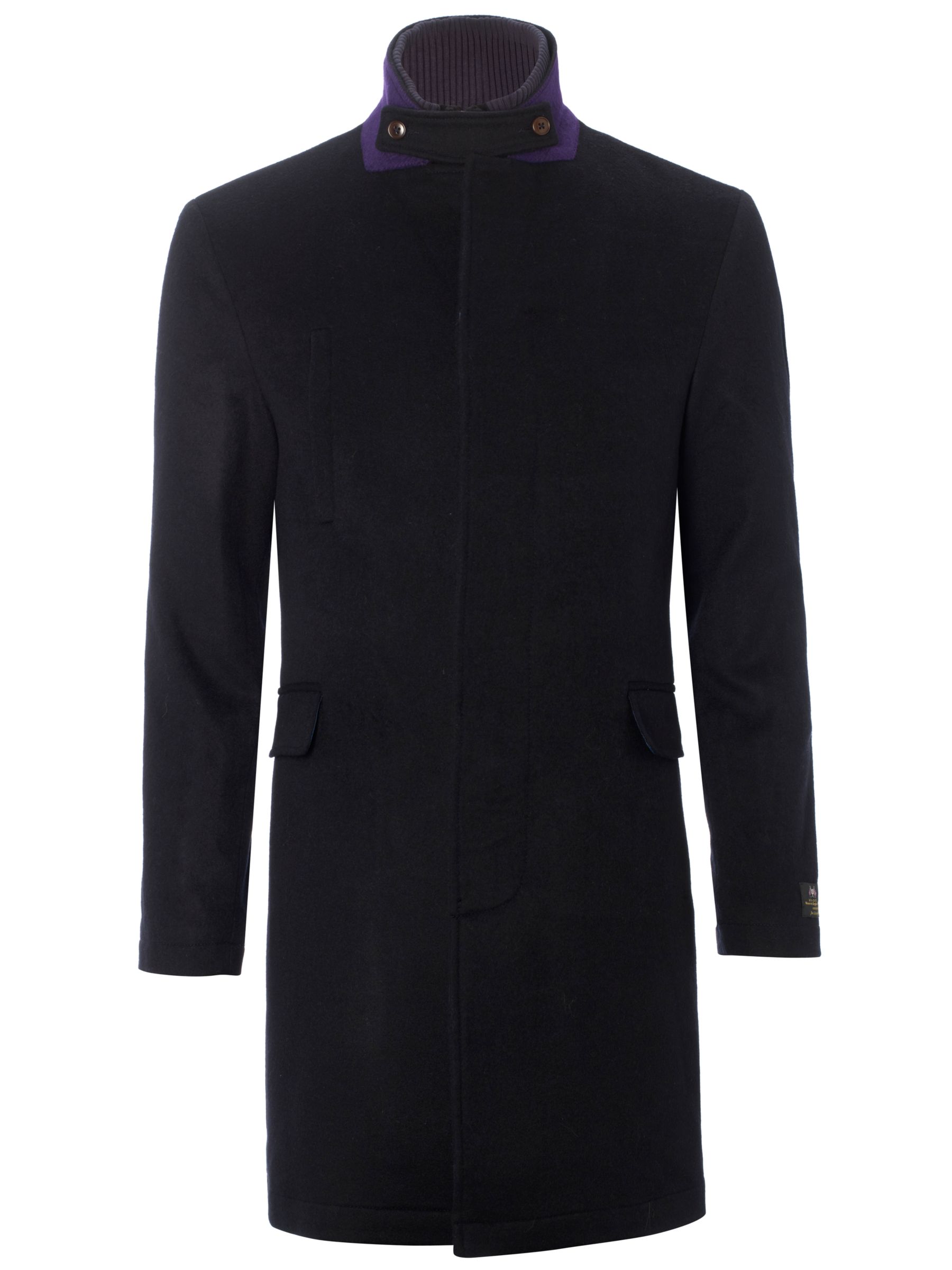 Joe Casely-Hayford for John Lewis Paris Cashmere Blend 2-in-1 Coat, Navy at John Lewis