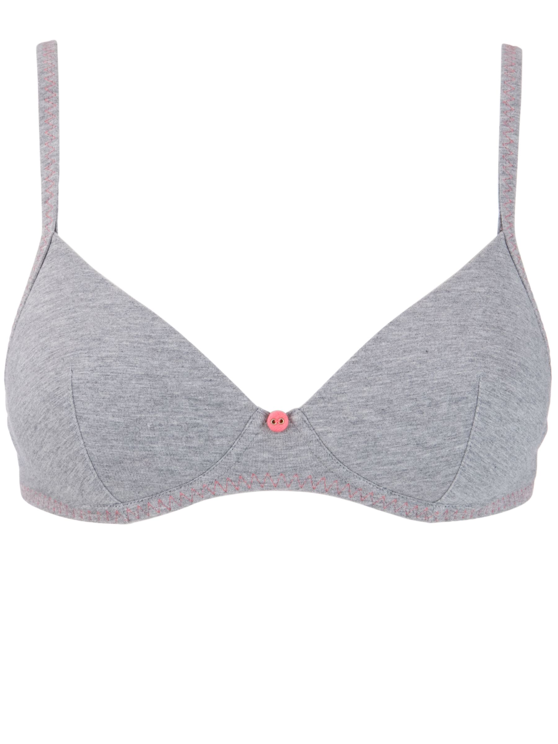 John Lewis Frankie Teen Non Wired Padded Bra Grey marl