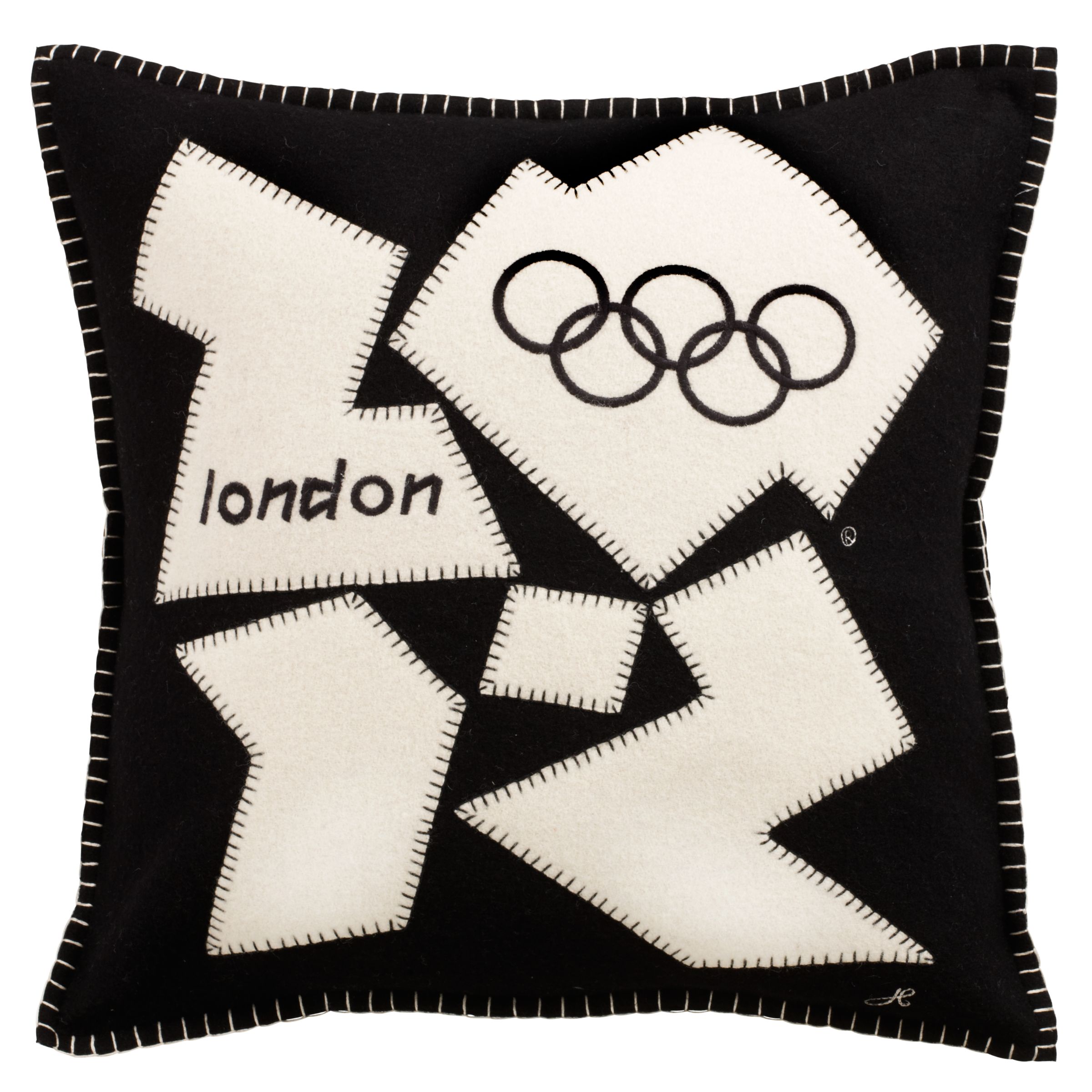 London 2012 Olympic Games Emblem Cushion, Black 