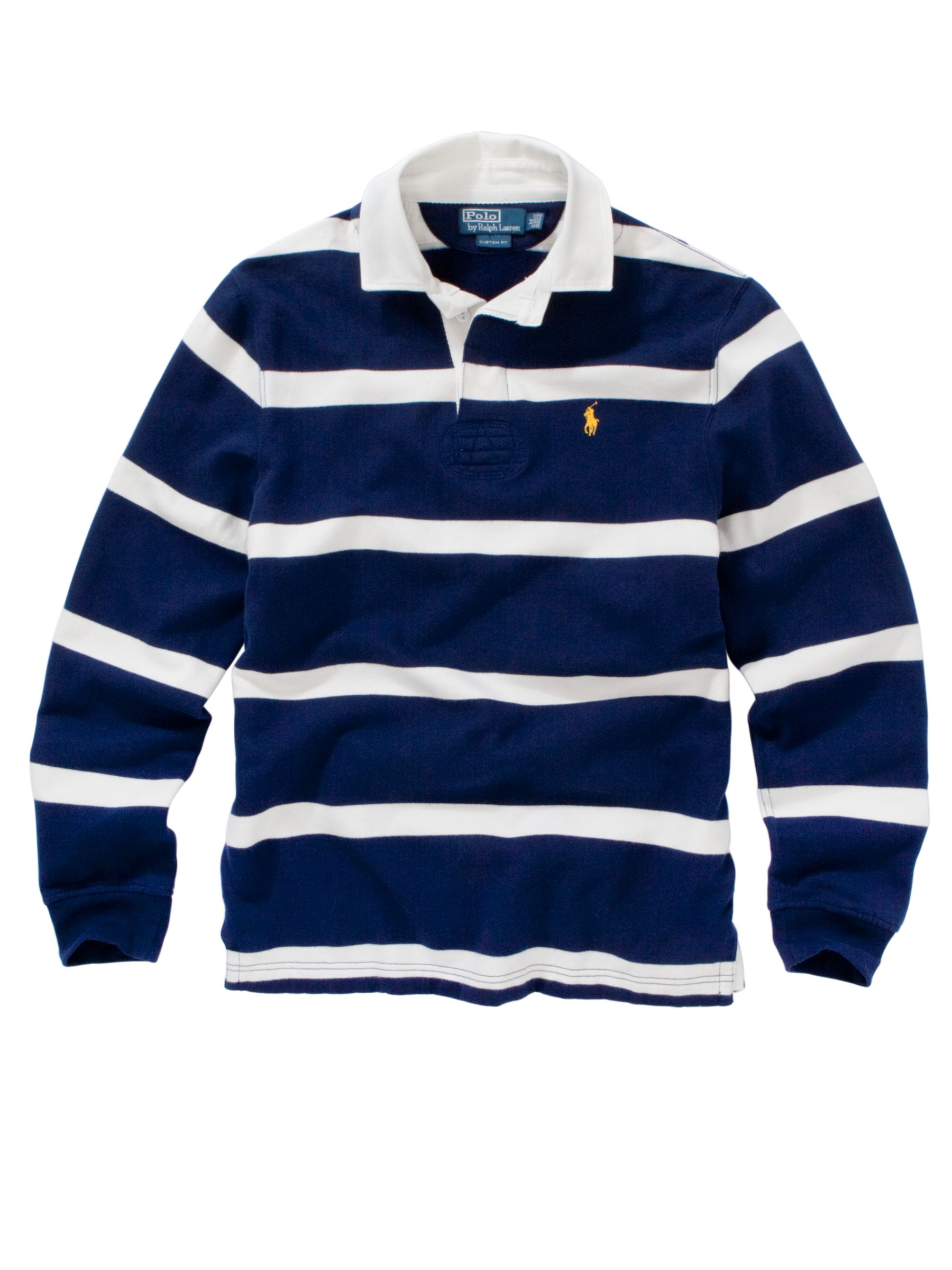 Polo Ralph Lauren Stripe Rugby Shirt, Navy/white