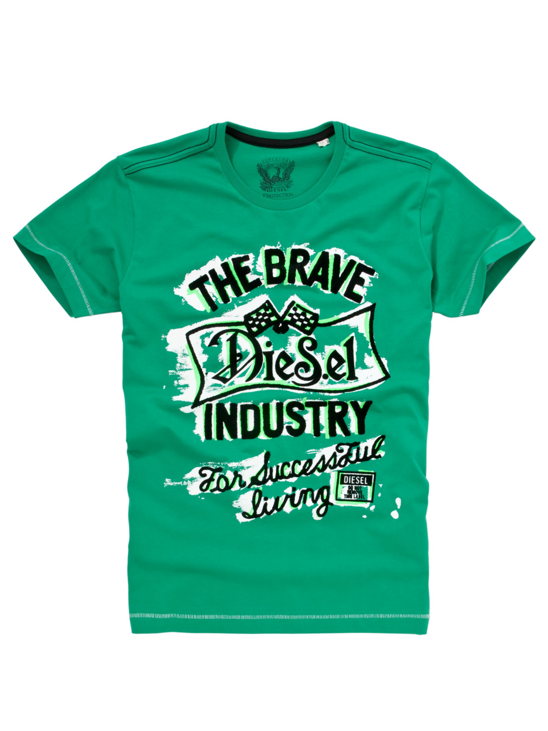 Diesel TTrivi Flag Print T-Shirt, Green