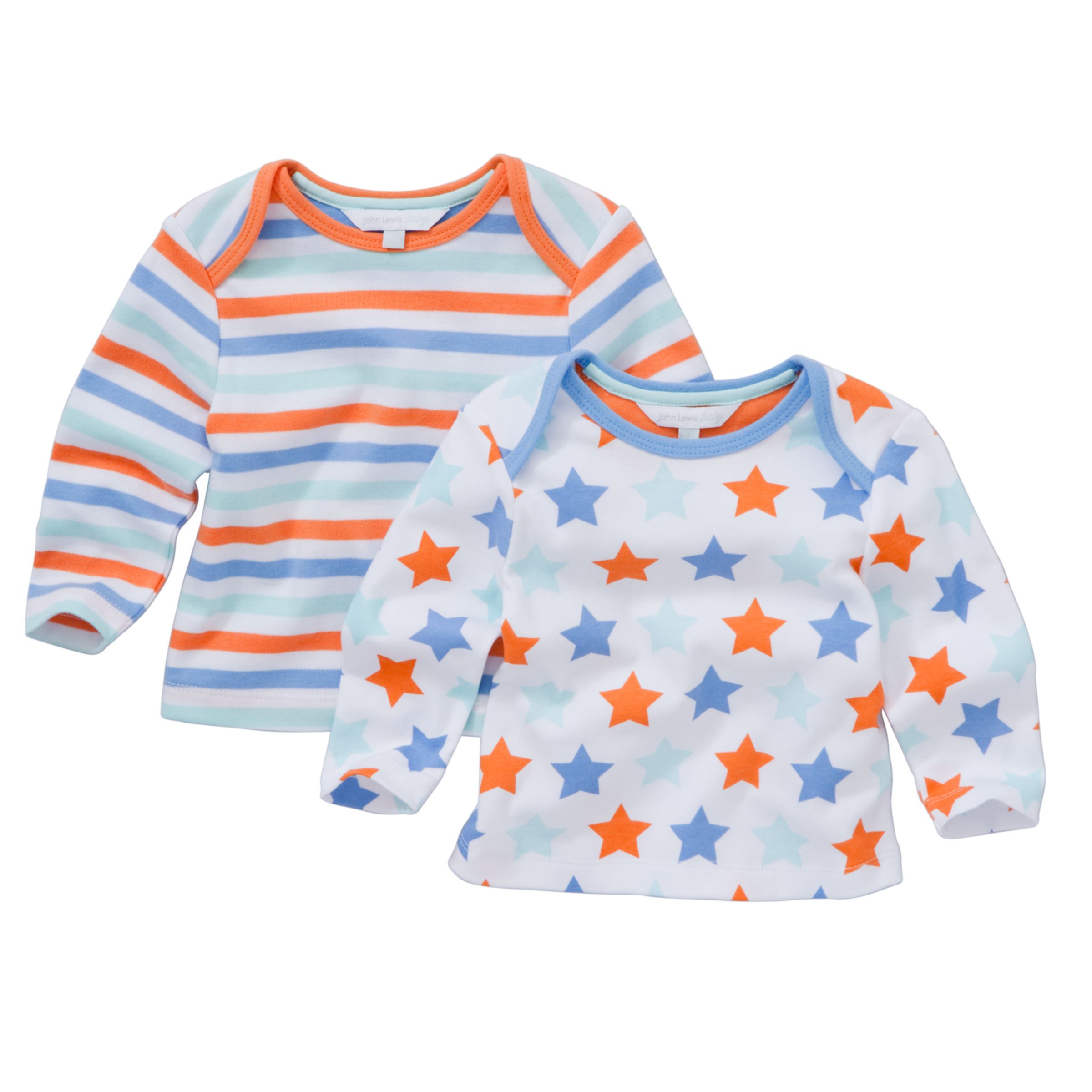 John Lewis Baby Stars and Stripes T-Shirts, Pack