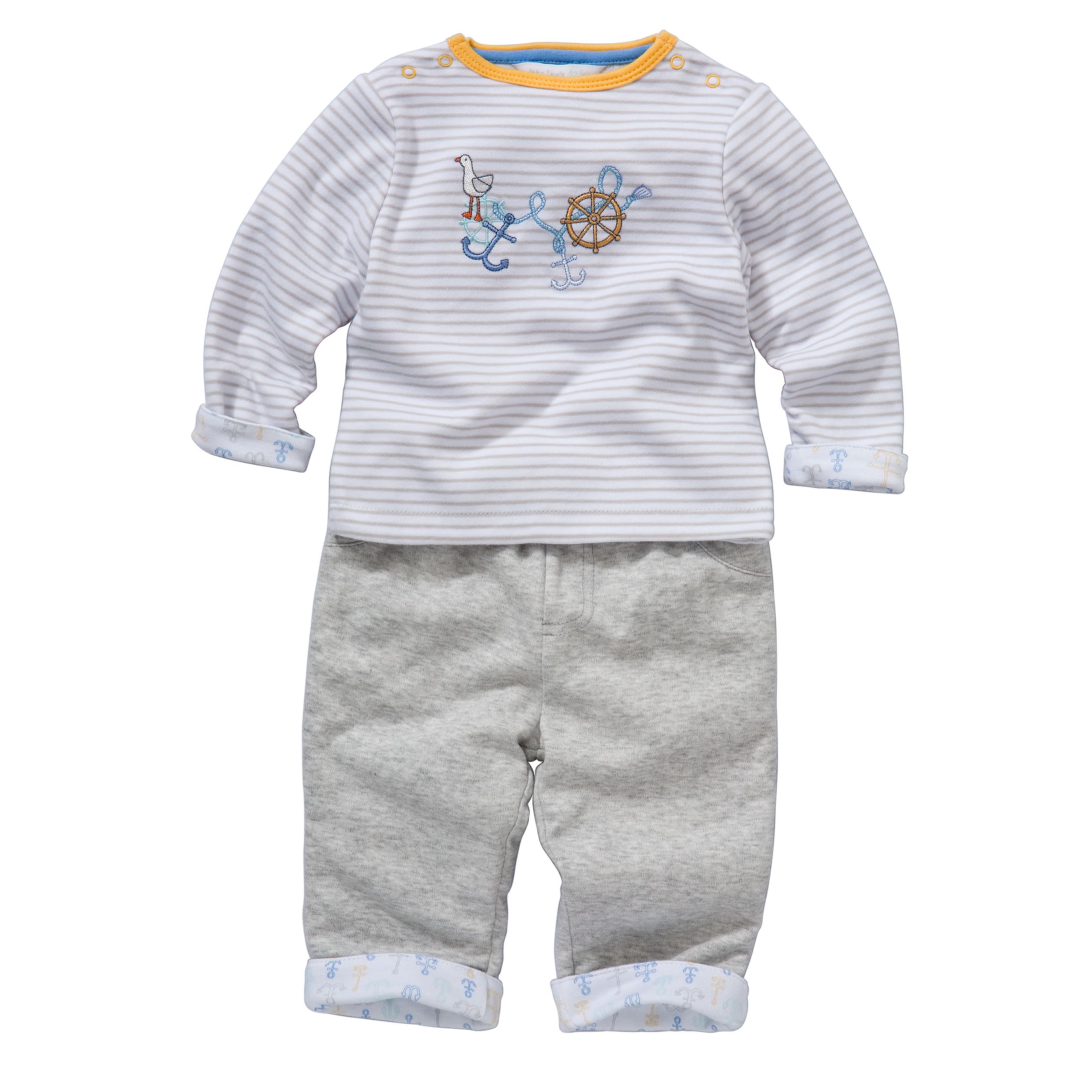 John Lewis Baby Jersey Anchor Print T-Shirt And