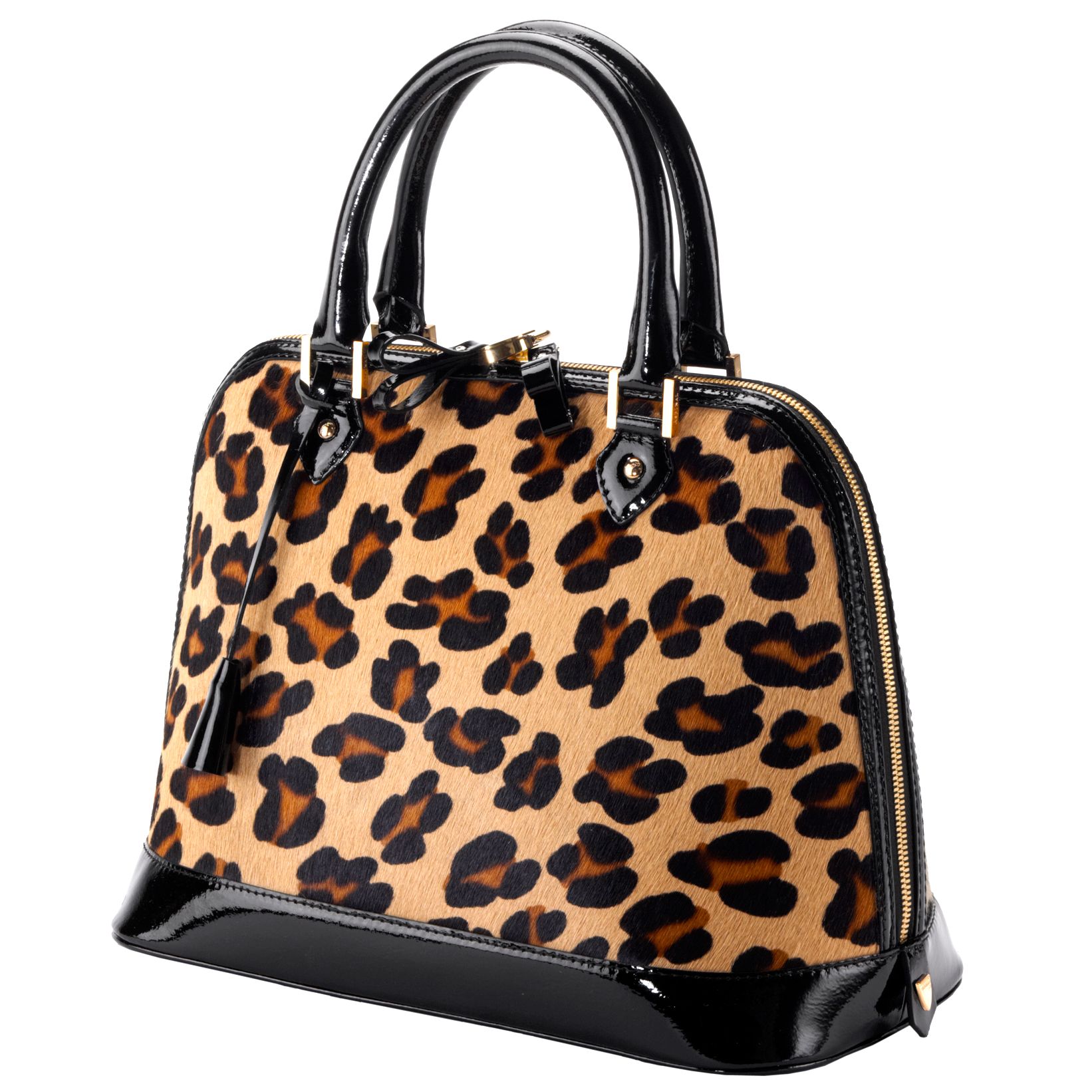 Aspinal Hepburn Leopard Print Handbag, Brown at John Lewis