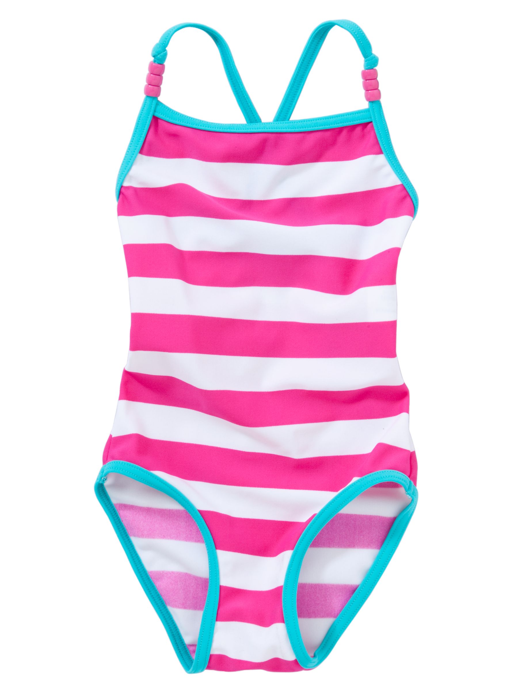 John Lewis Girl Striped Swimsuit, Multicoloured