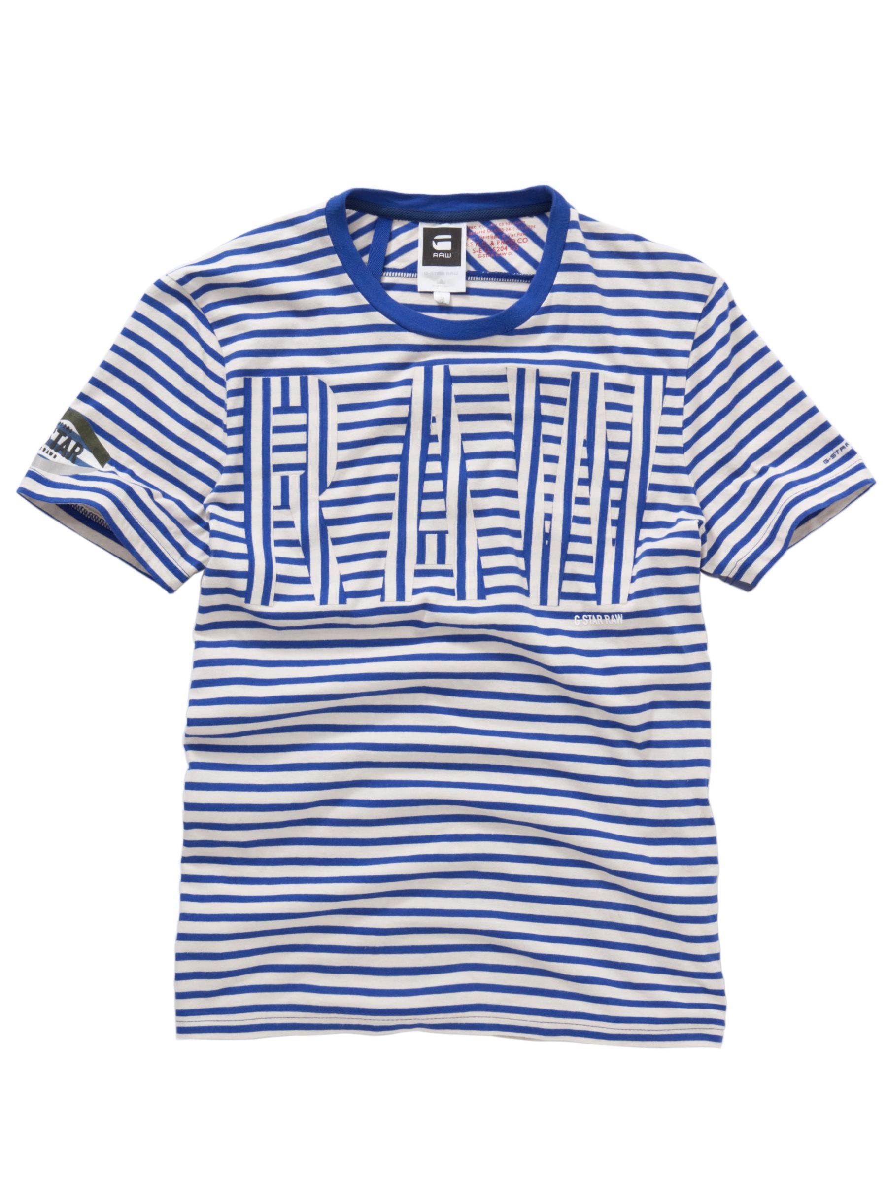 G-Star Raw Breton Stripe T-Shirt, Radar Blue