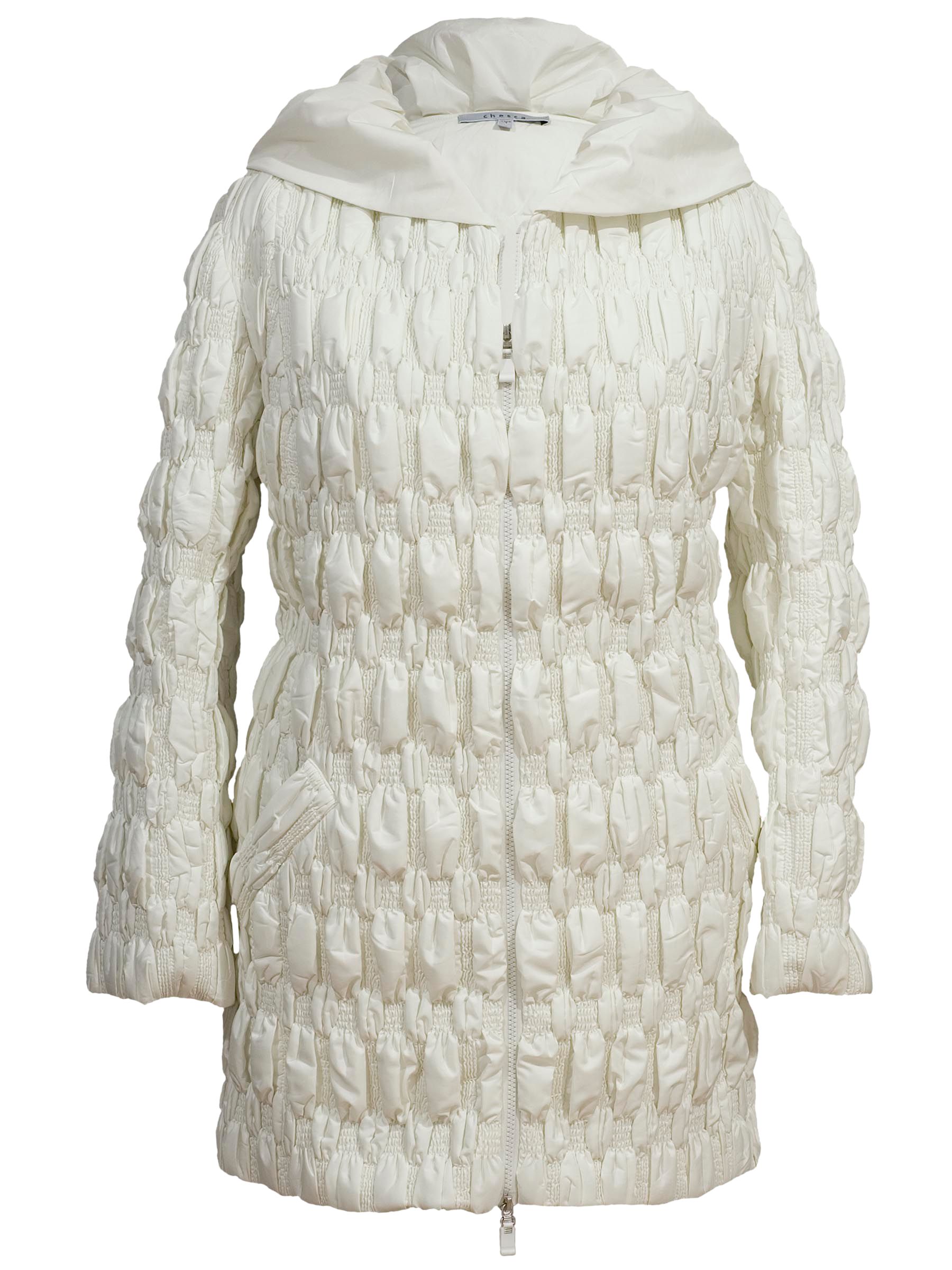 Chesca Brick Quilted Coat, Ivory at John Lewis