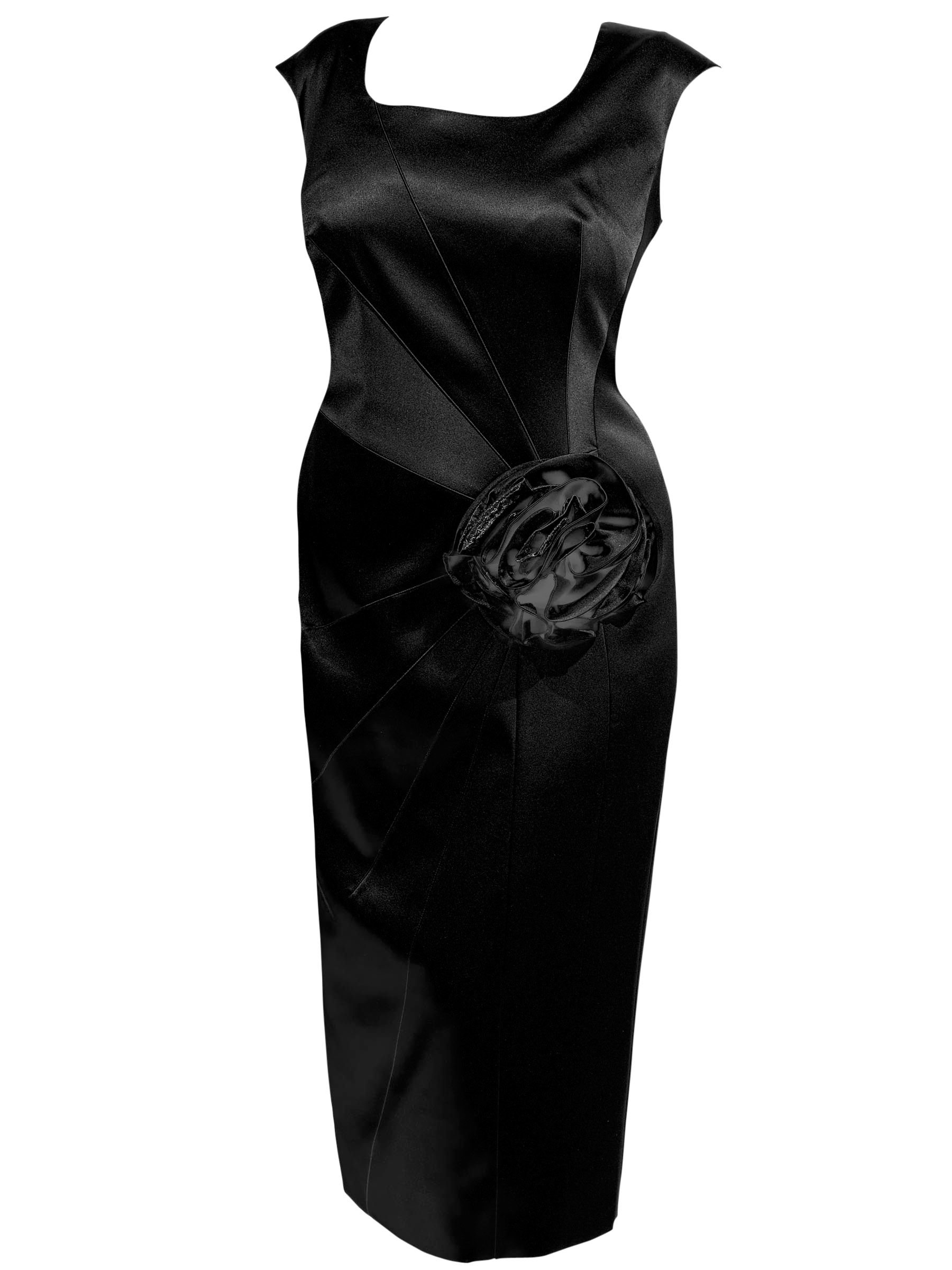 Chesca Corsage Trim Dress, Black at John Lewis