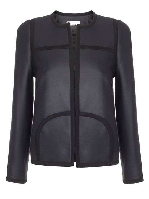 Jaeger Braided Trim Jacket, Navy blue at JohnLewis