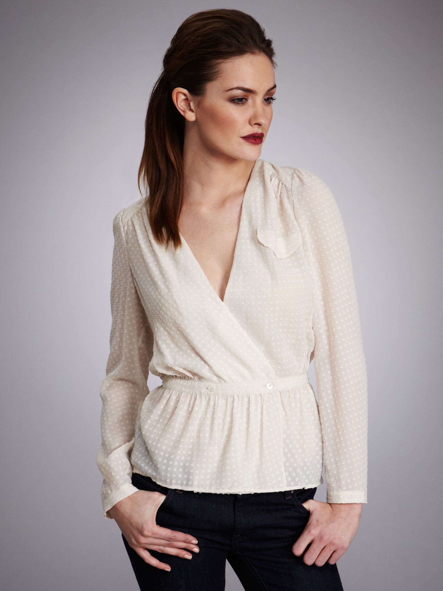 Whistles Camille Blouse, Ivory