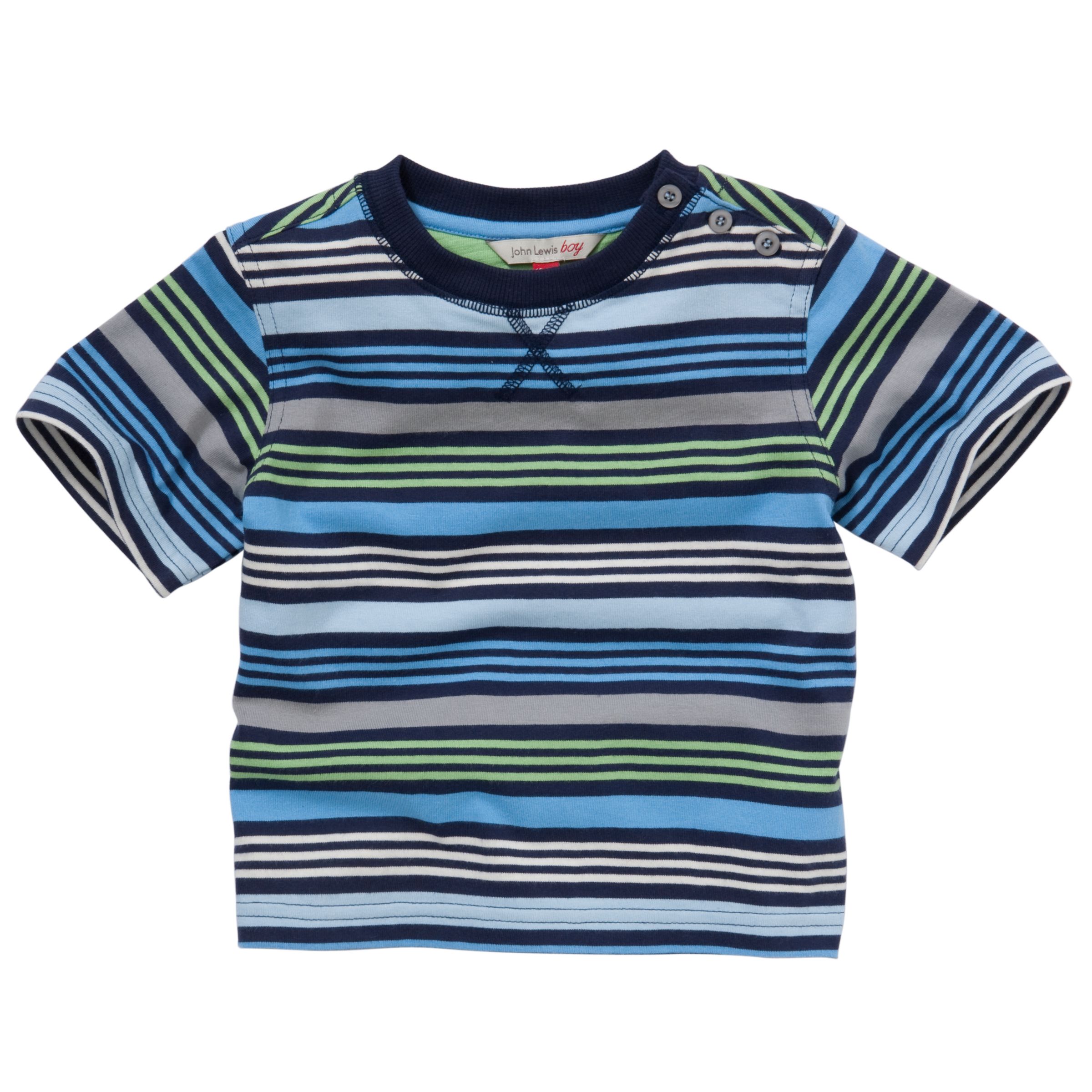 John Lewis Boy Stripe Print Engineered T-Shirt,