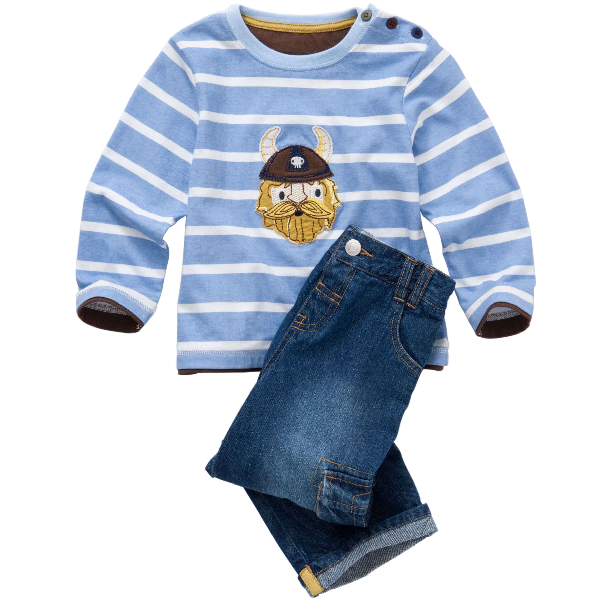 John Lewis Boy Viking T-Shirt And Jeans Set, Blue