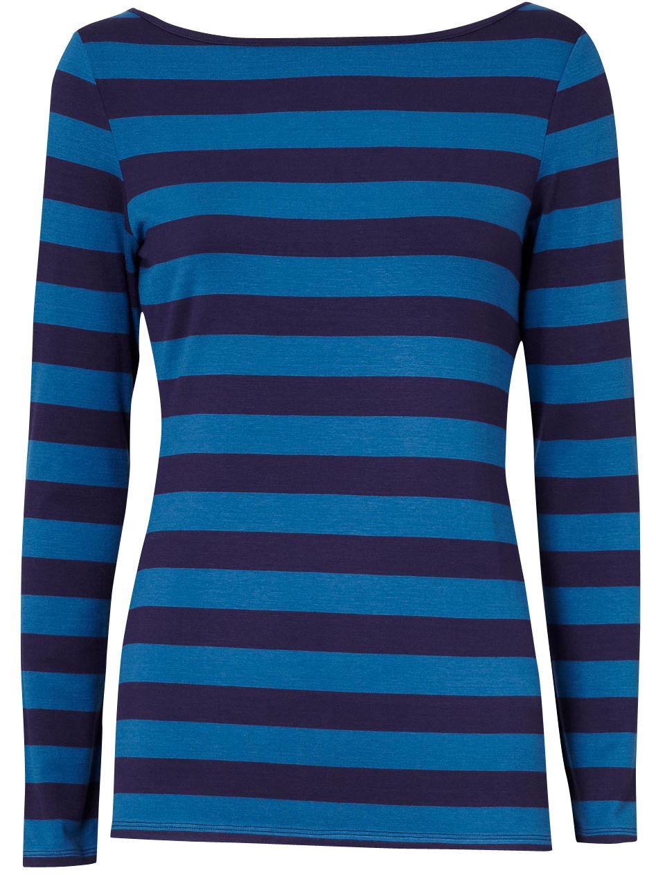 Oasis Stripe Boat Neck Long Sleeve T-Shirt,