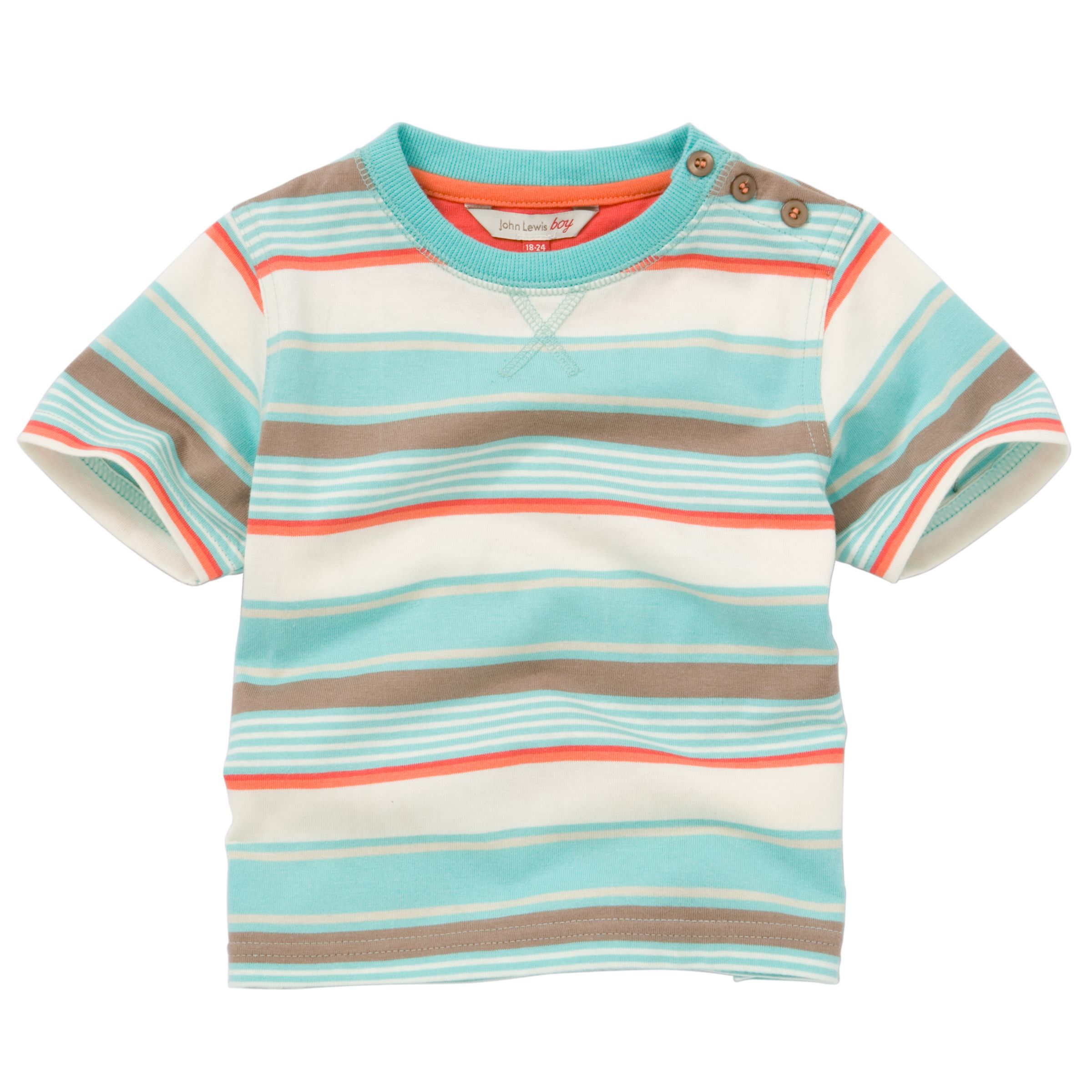 John Lewis Boy Stripe T-Shirt, Blue