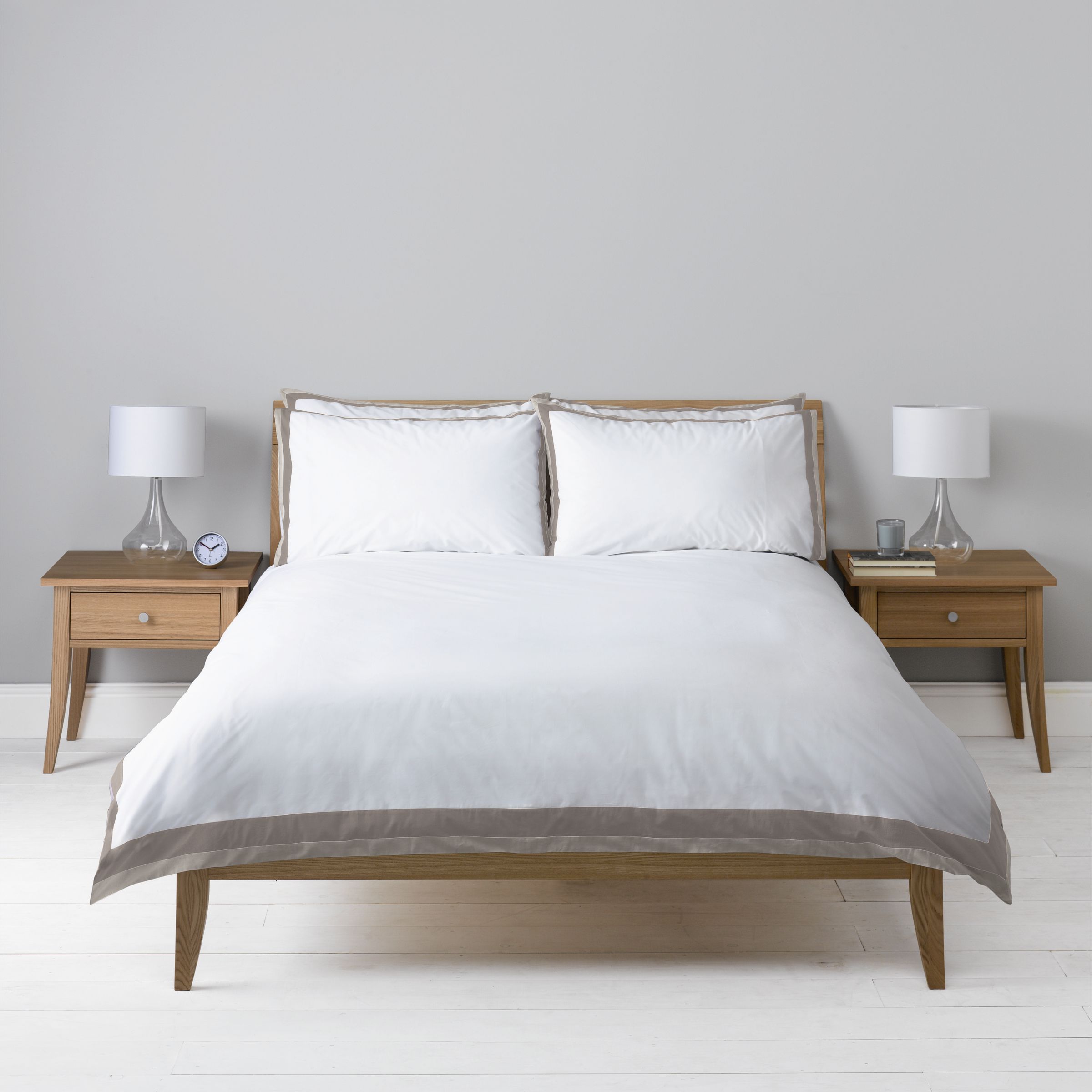 John Lewis Demi Duvet Covers, Natural