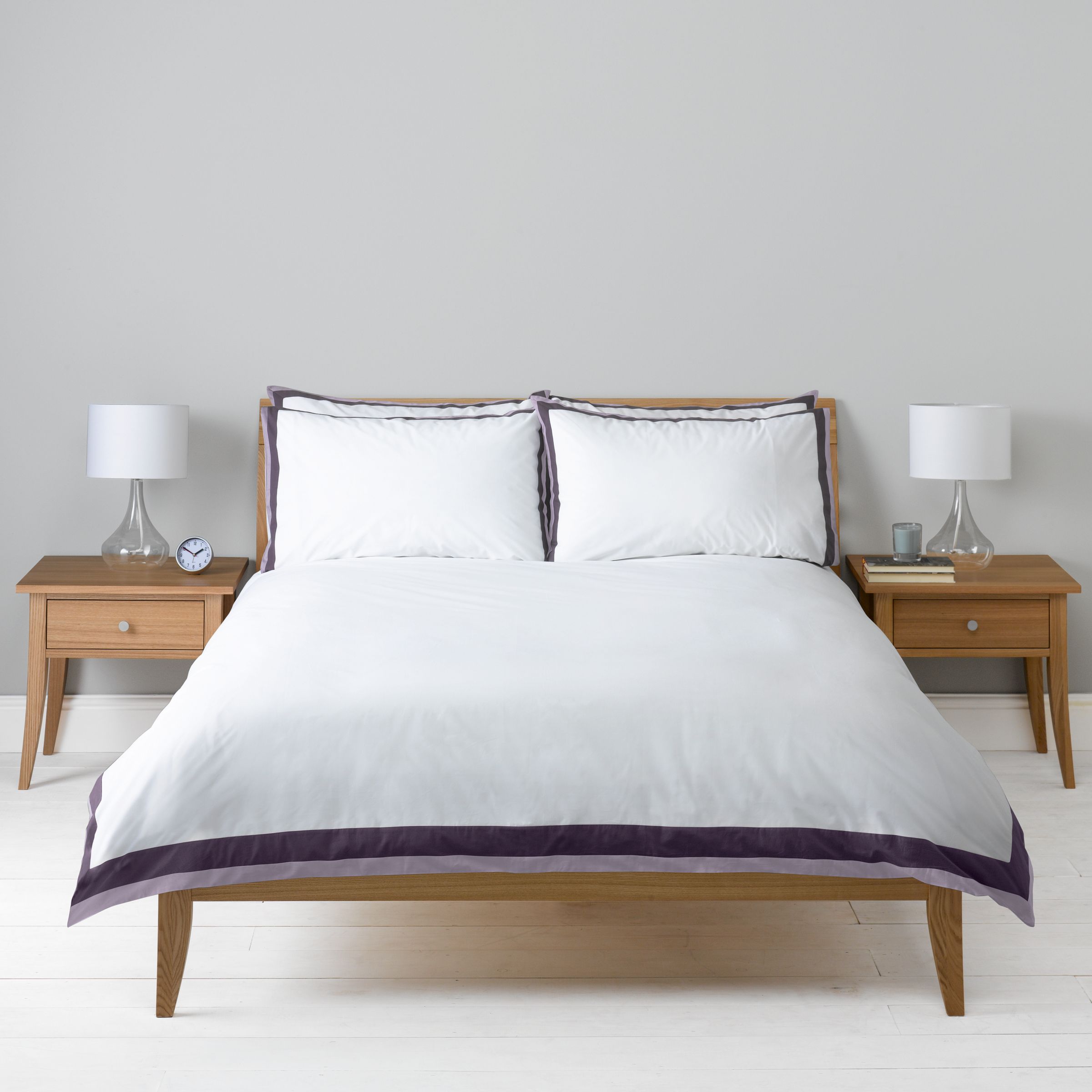 John Lewis Demi Duvet Cover, Cassis