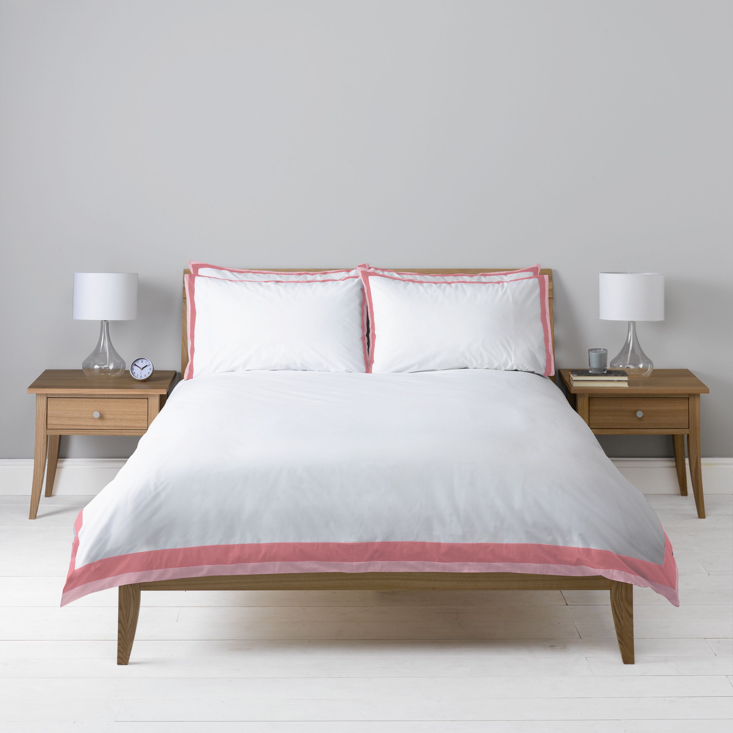 John Lewis Demi Duvet Cover, Pink