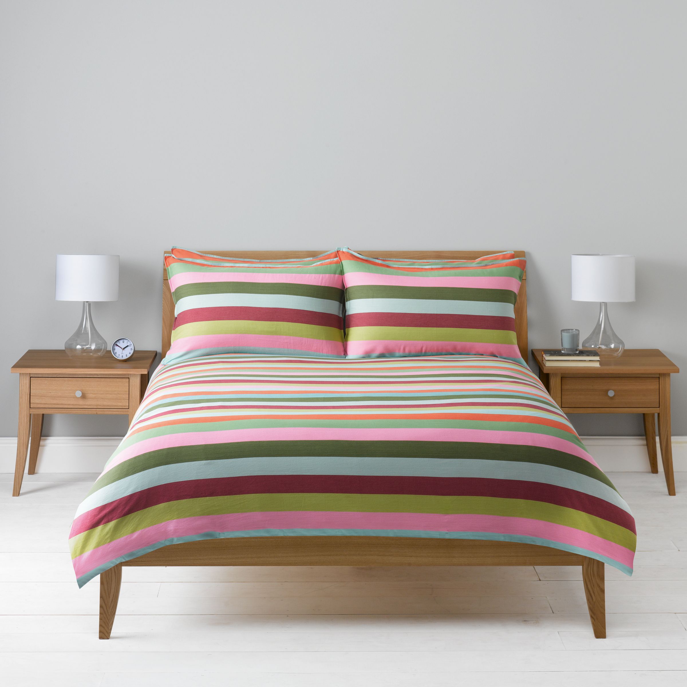 Linea Stripe Duvet Cover, Duck Egg