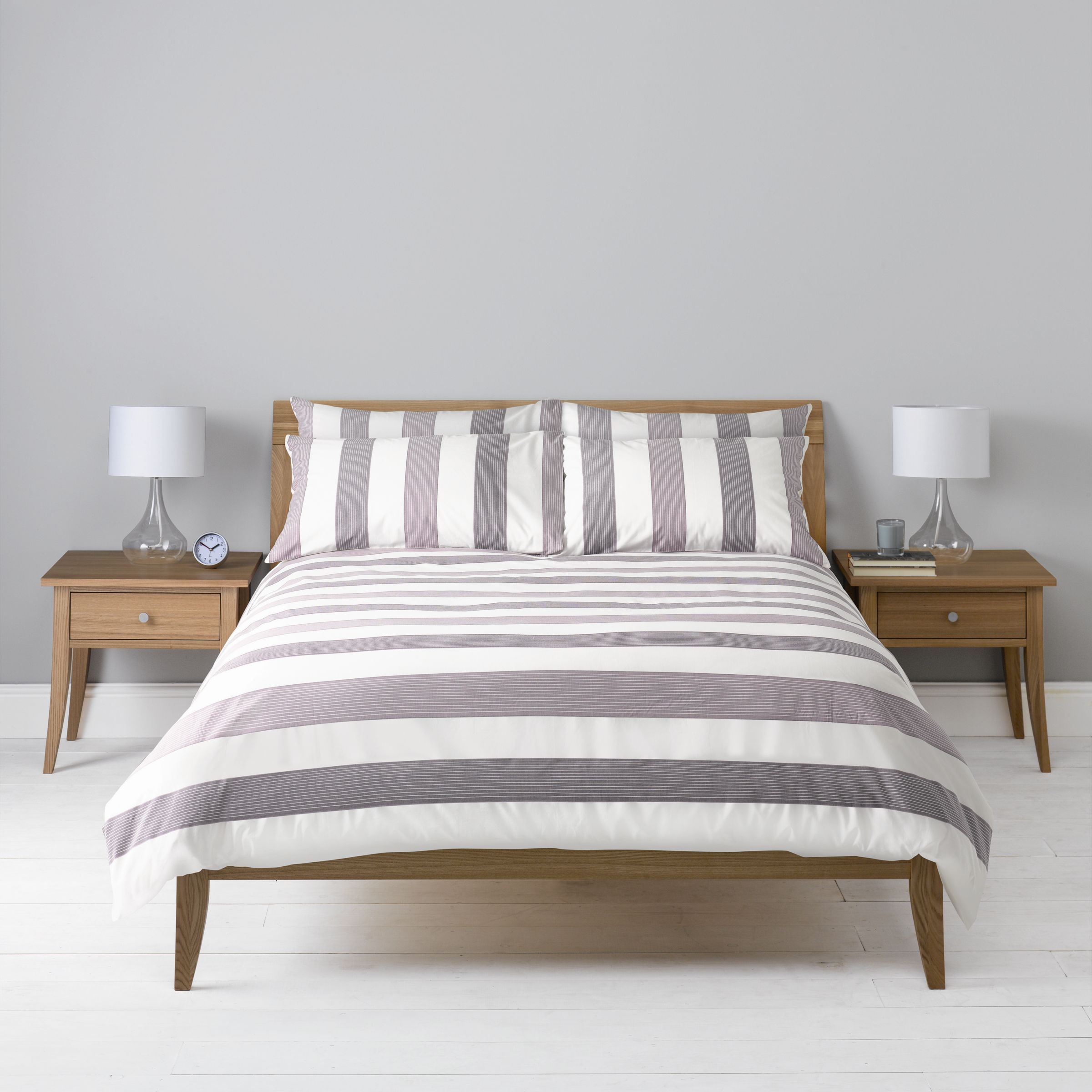 John Lewis Celine Duvet Cover, Cassis / Cream