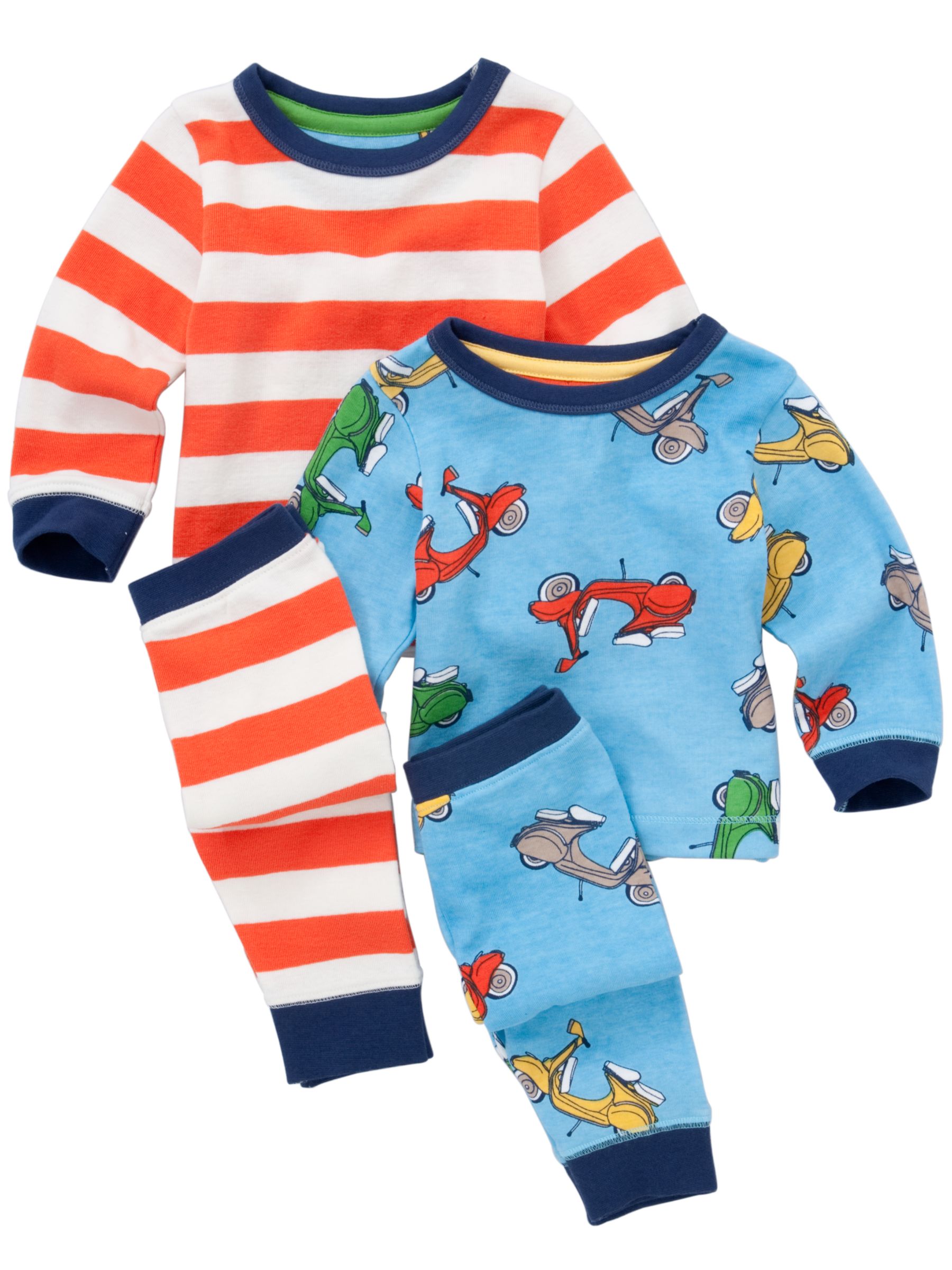 John Lewis Boy Scooter Print Pyjamas, Pack of 2,