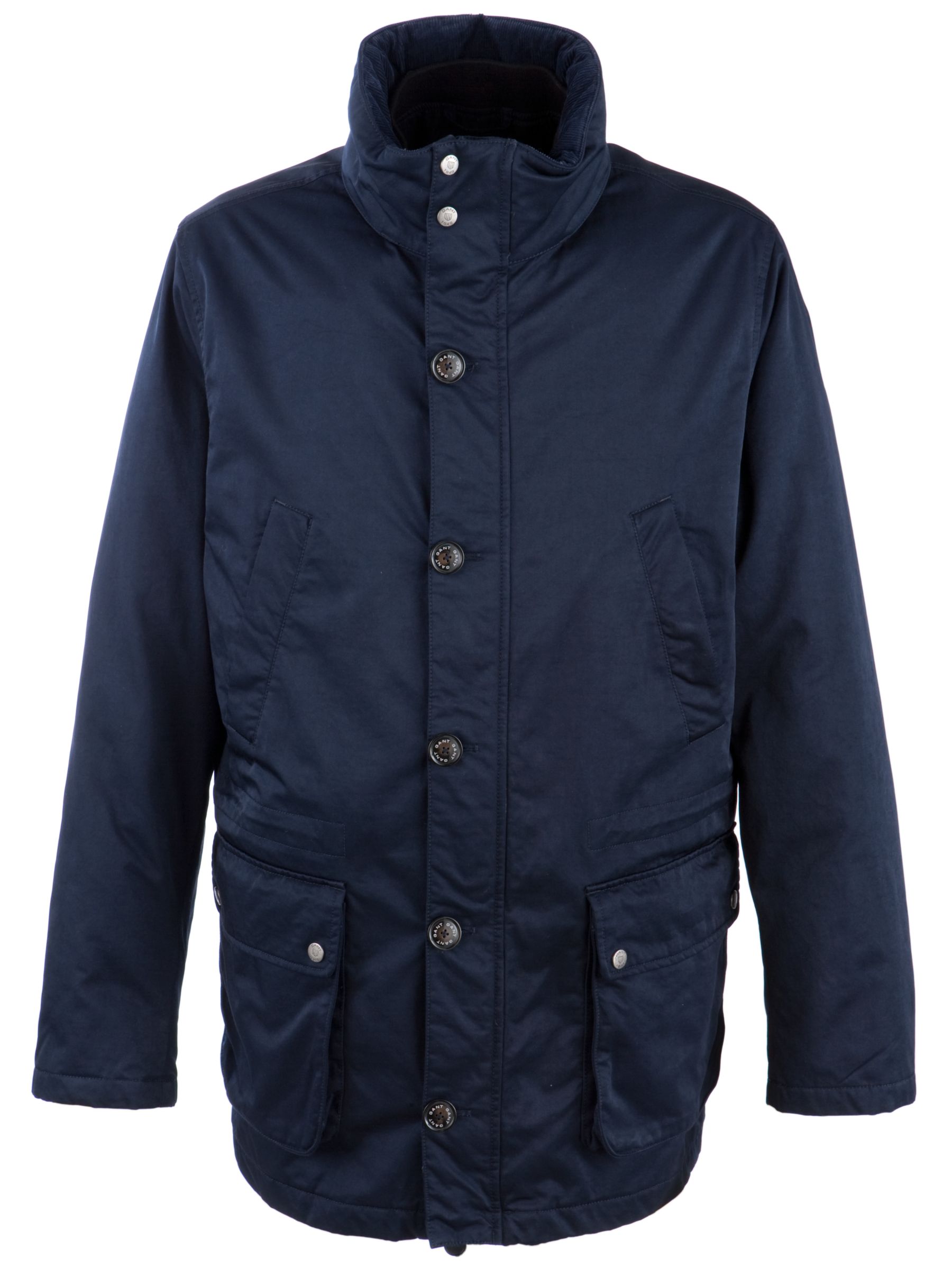 Gant Vested ¾ Length Coat, Navy at John Lewis