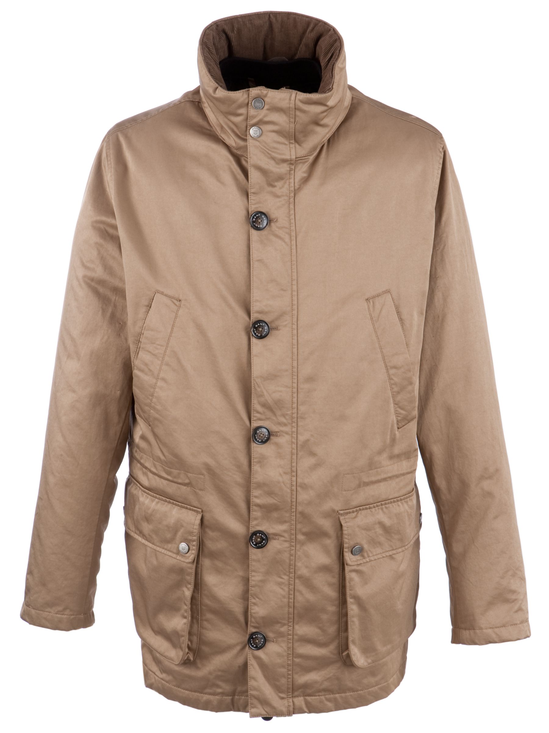 Gant Vested ¾ Length Coat, Beige at John Lewis