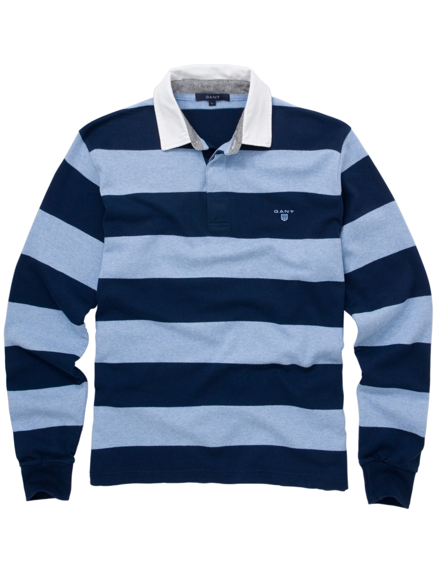 Gant Classic Barstripe Rugby Shirt, Blue Navy