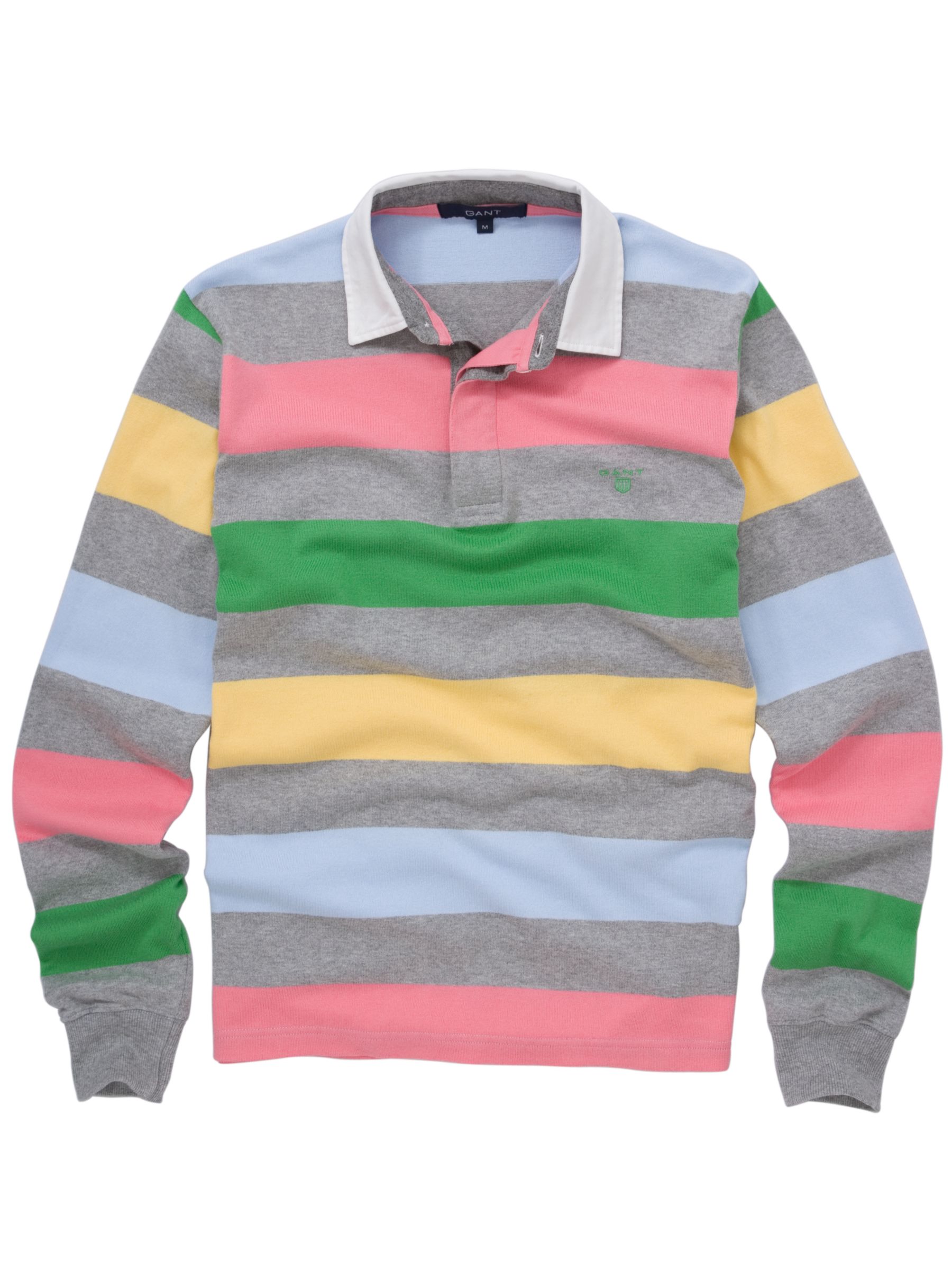 Gant Multi Bar Stripe Rugby Shirt, Light