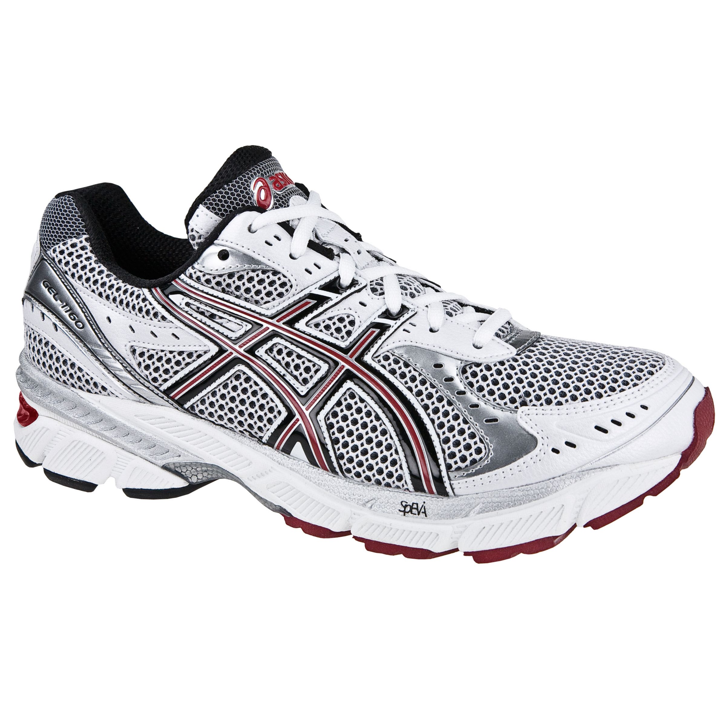 Gel 1160 Structured Running Shoe, White/red