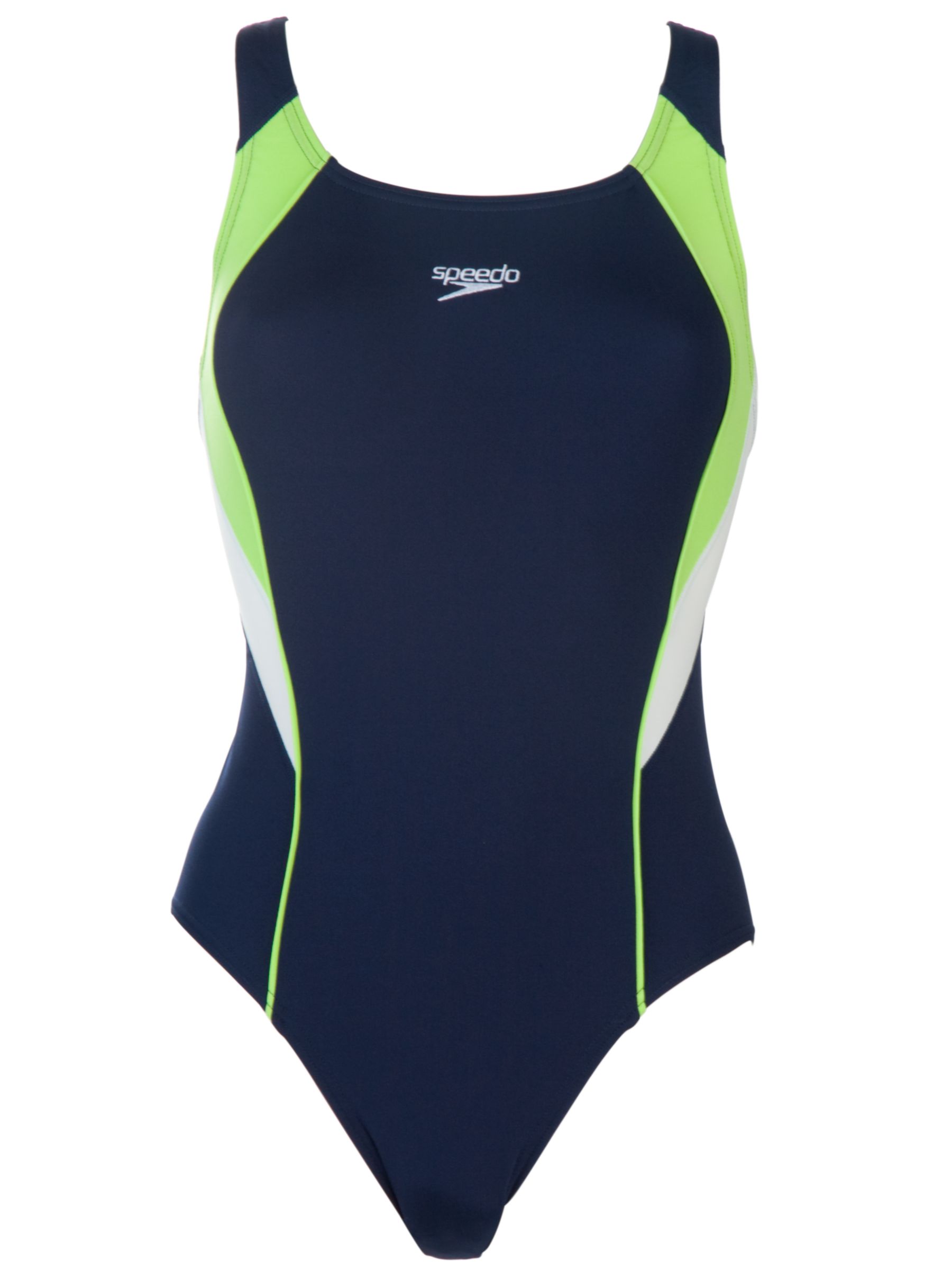 Speedo Endurance  Speed Lane Swimsuit, Navy/Green