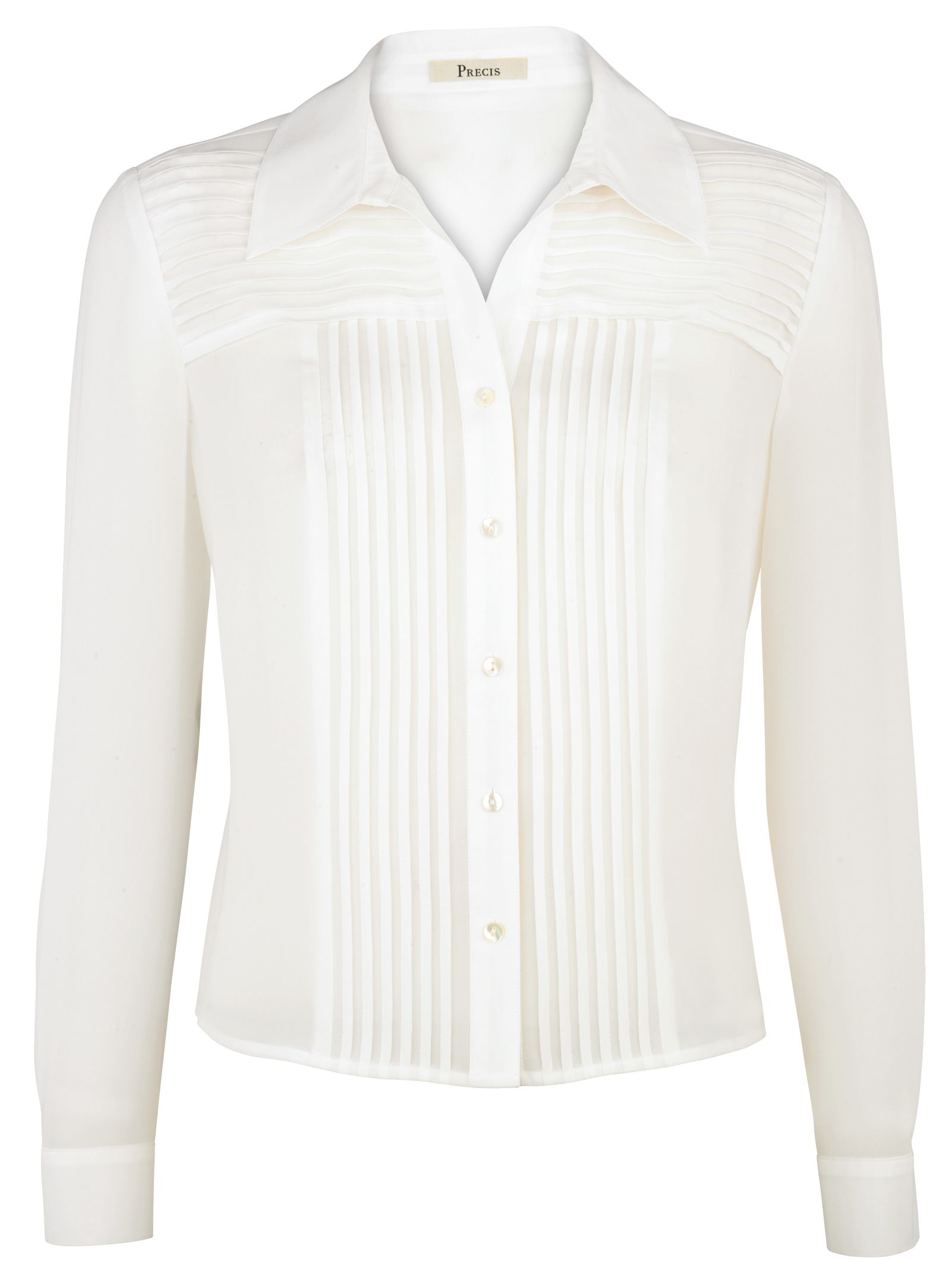 Pleated Blouse, Ivory