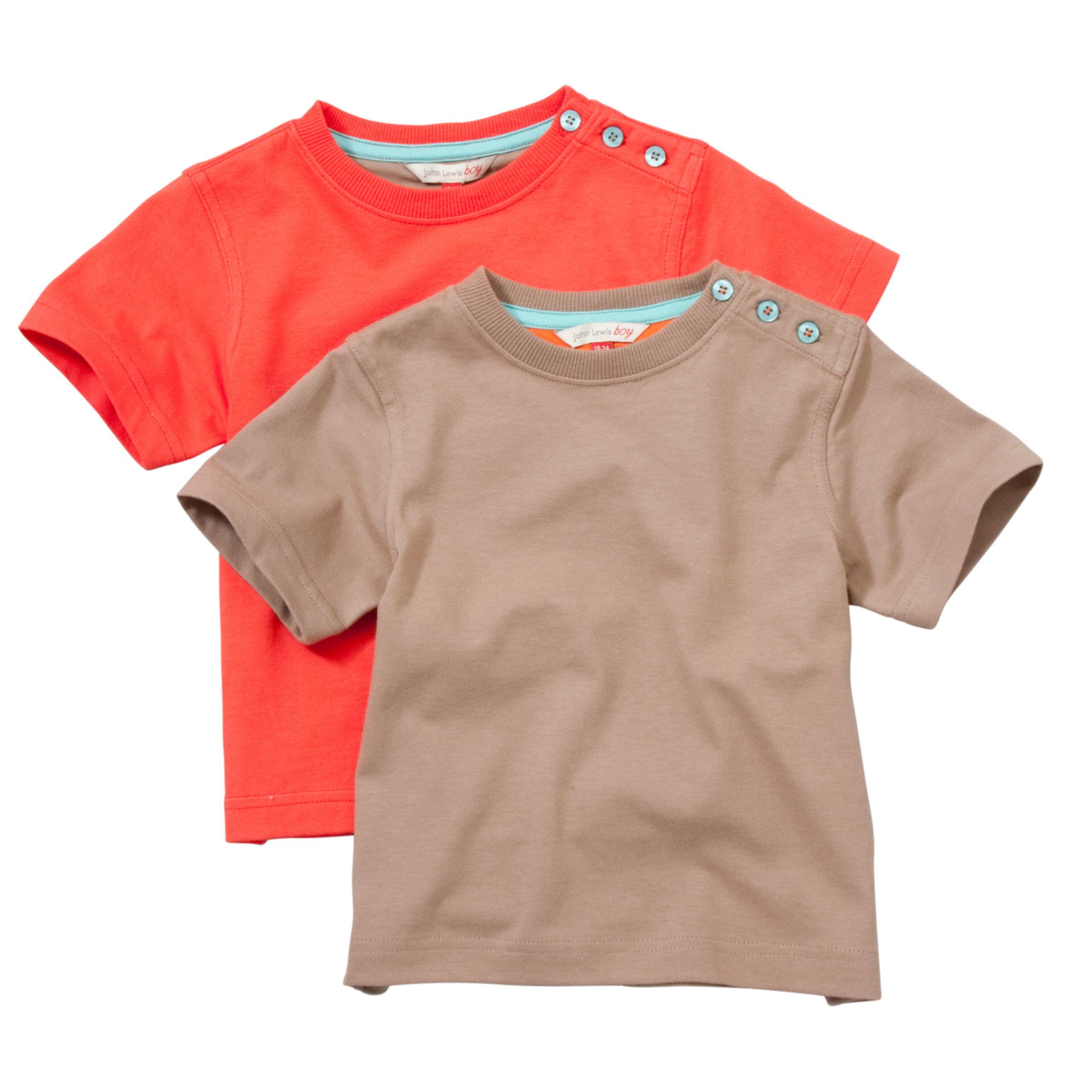 John Lewis Boy Crew Neck T-Shirts, Pack of 2,