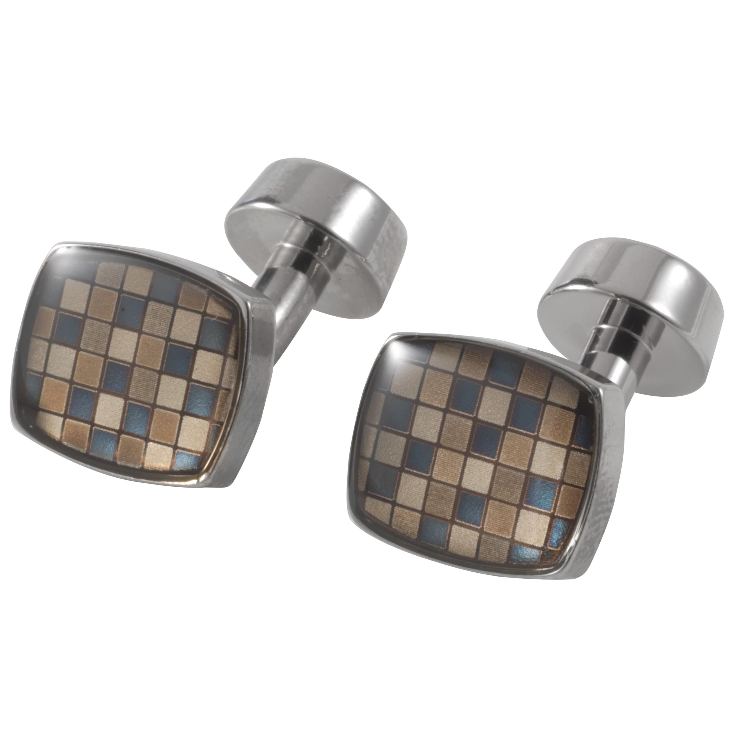 Hugo Boss Lennor Mosaic Cufflinks, Grey