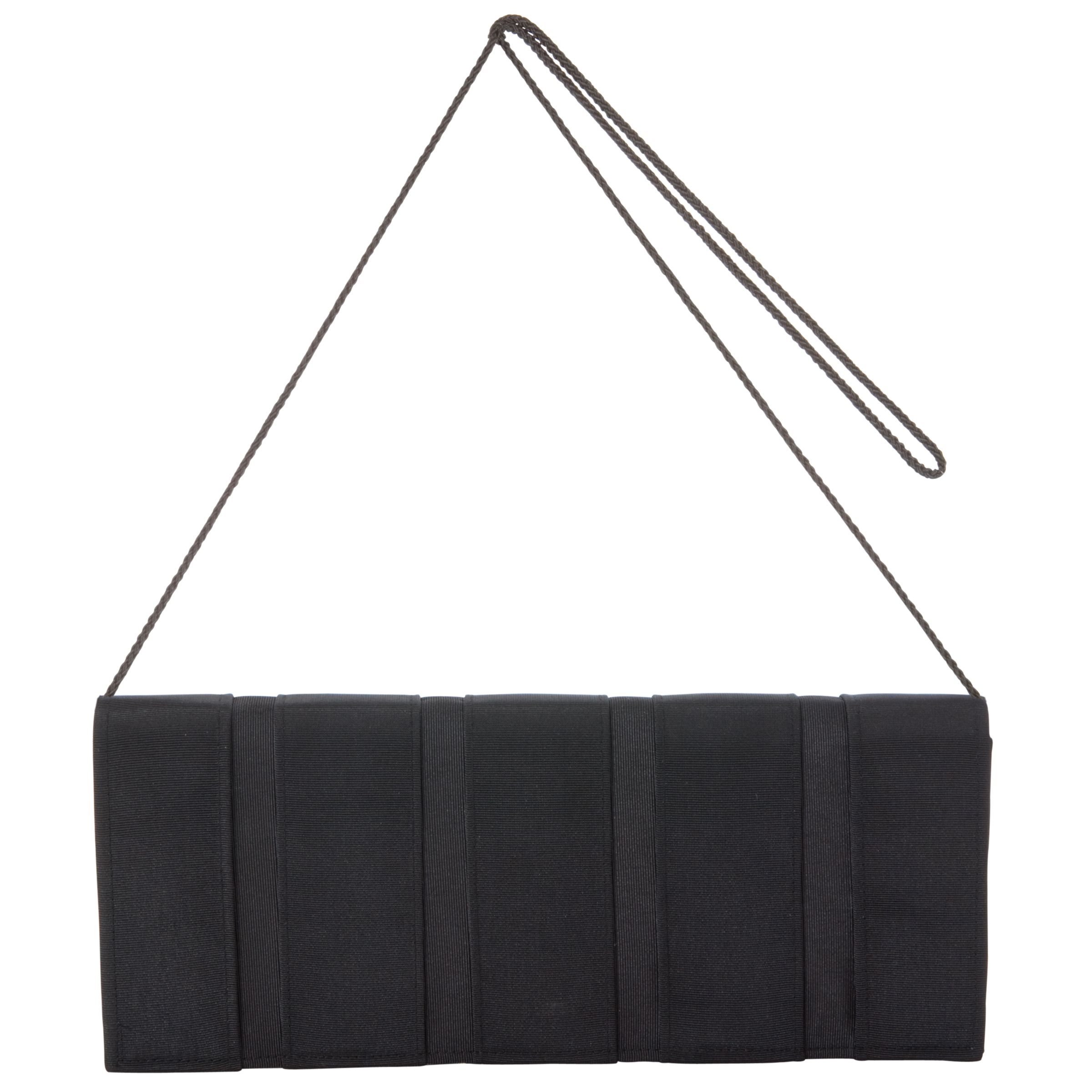 John Lewis Sandi Grosgrain Clutch Handbag, Black