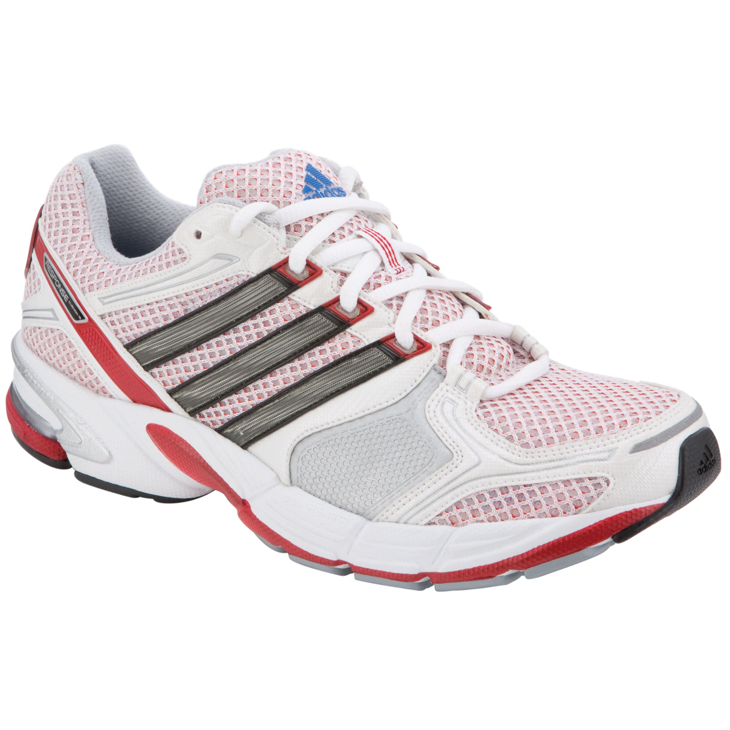 Adidas Response Neutral Running Shoes, White/red