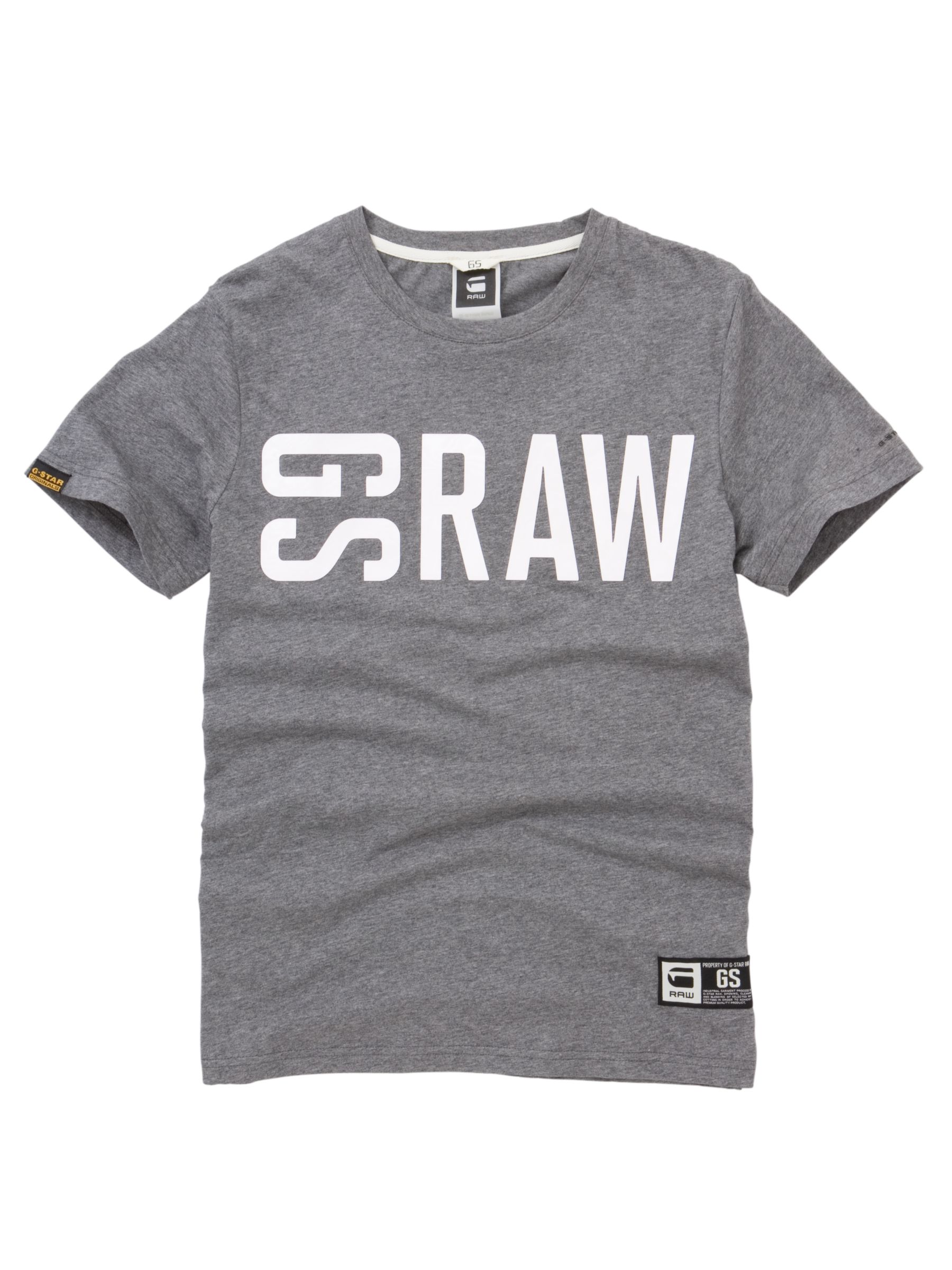 G-Star Raw Short Sleeve Logo T-Shirt, Castor Grey