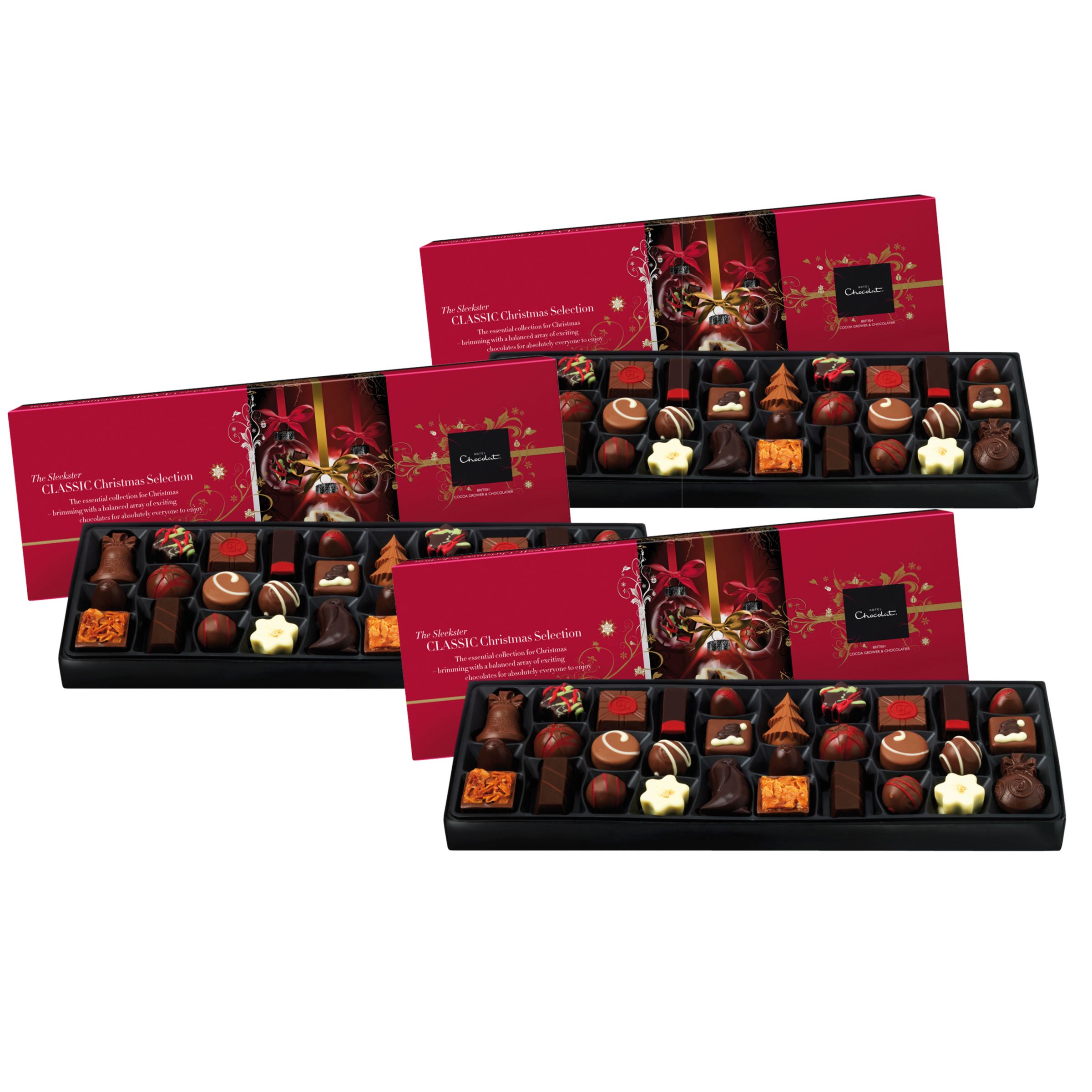 Hotel Chocolat Classic Christmas Sleekster, Box of 30, x3