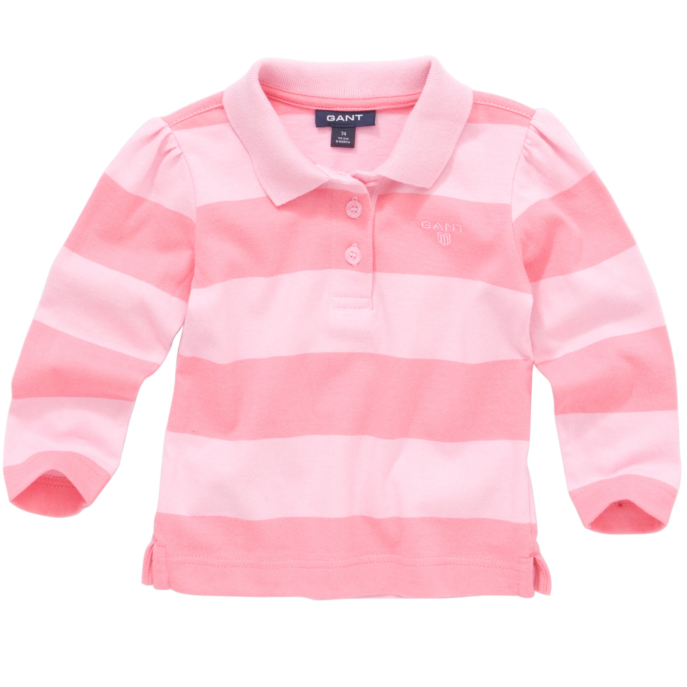 Bold Stripe Long Sleeve Rugby Shirt, Pink