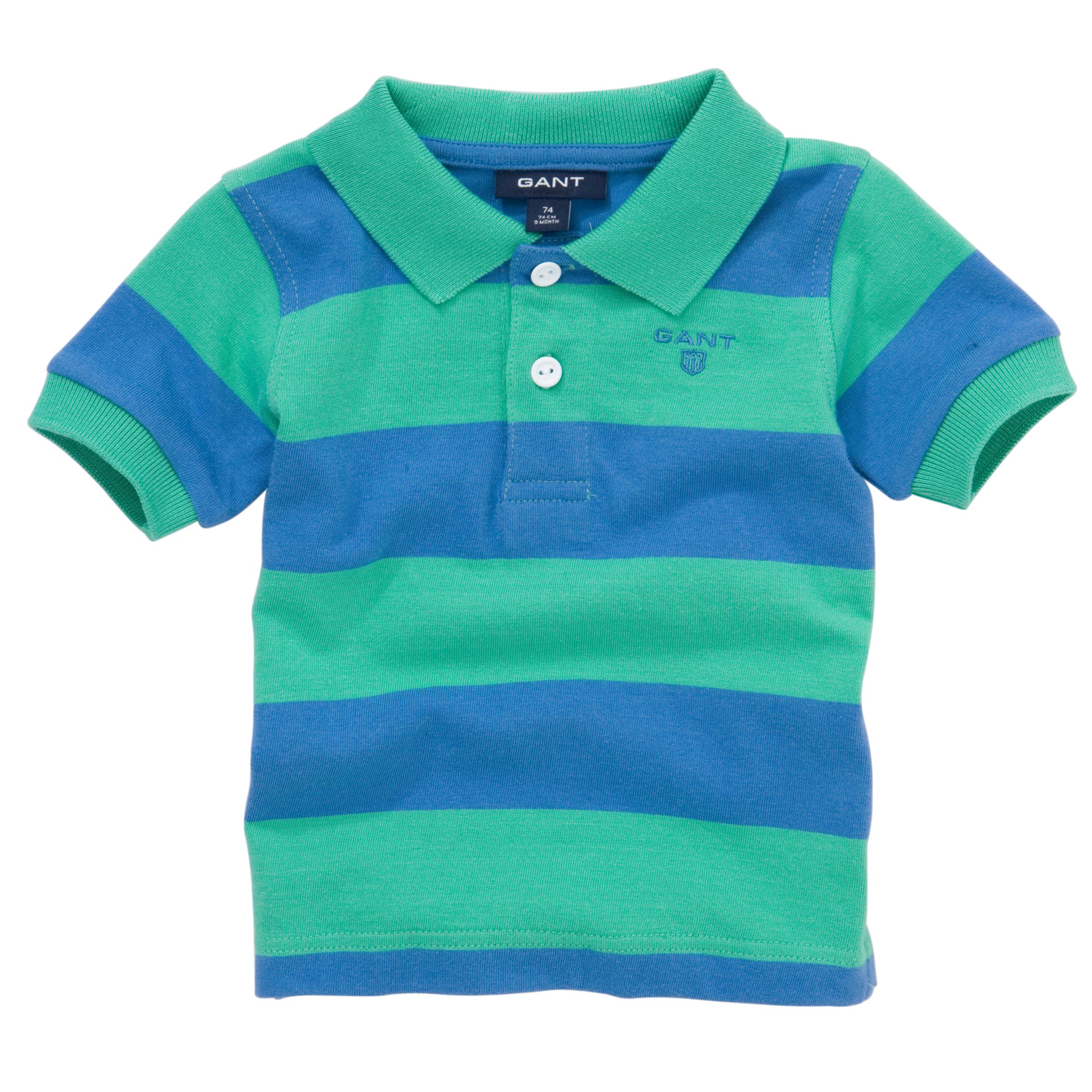 Gant Block Stripe Short Sleeve Rugby Shirt,