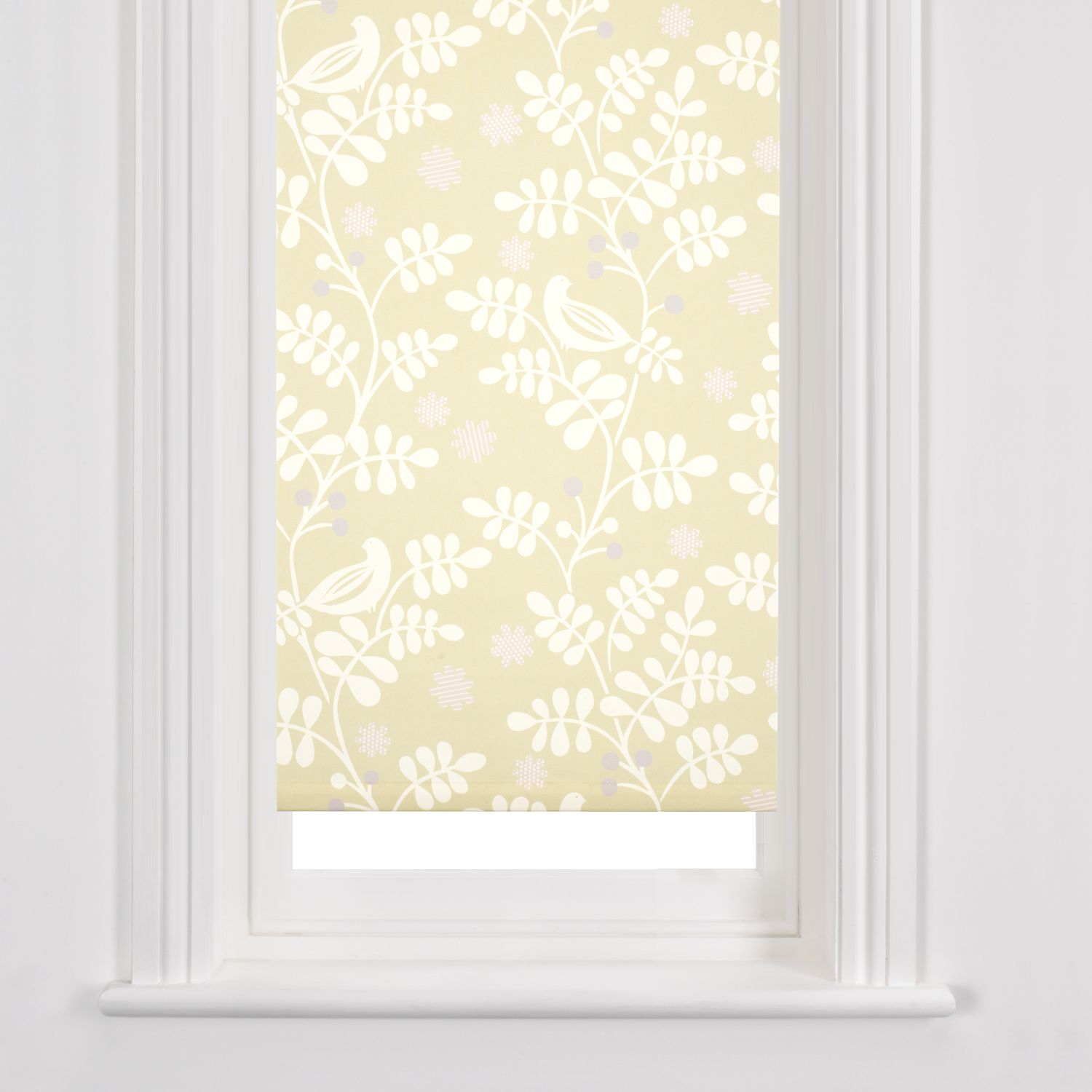 Bertie Bird Roller Blind, Fennel