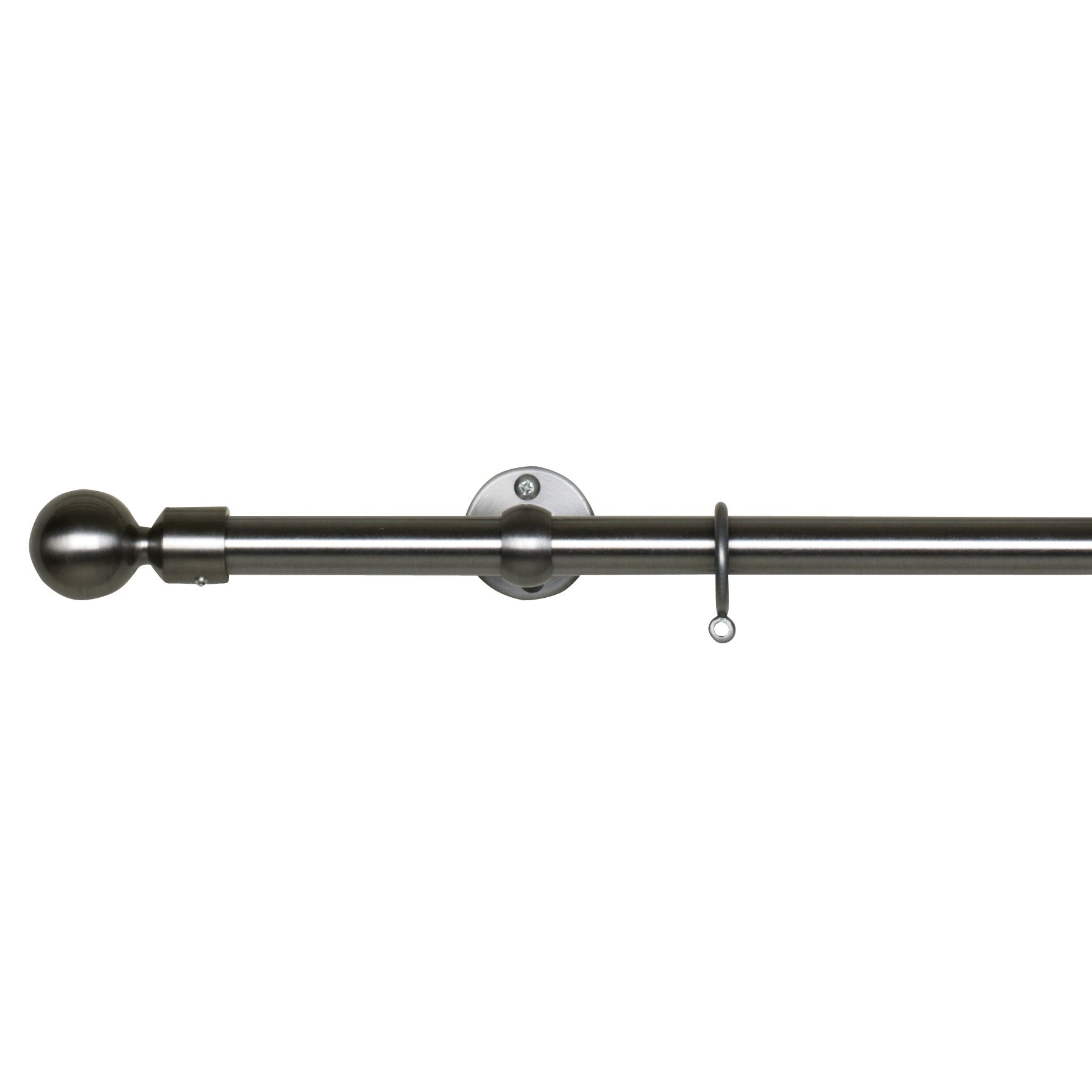 John Lewis Polished Steel Curtain Pole Kits,