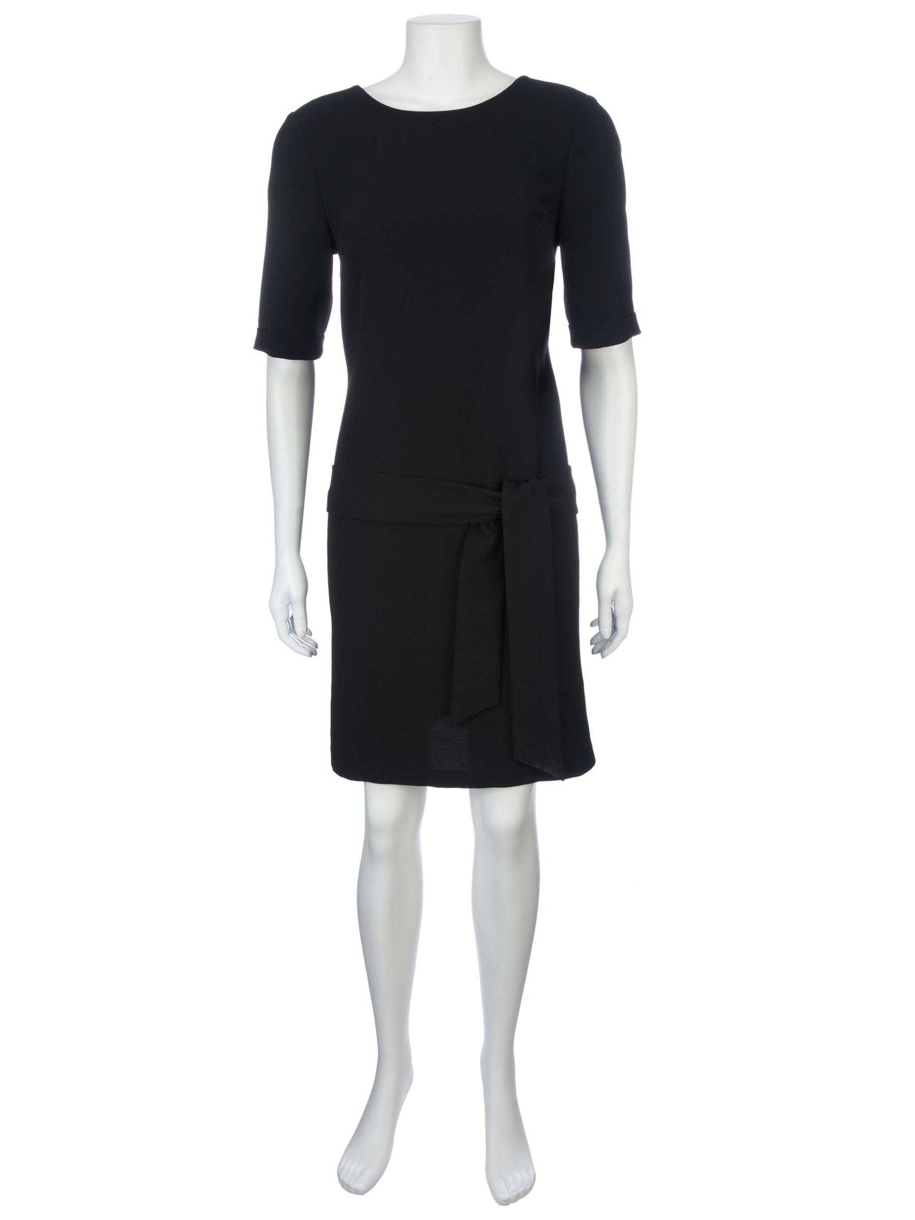 FWM Matt Drop Waist Dress, Black at John Lewis