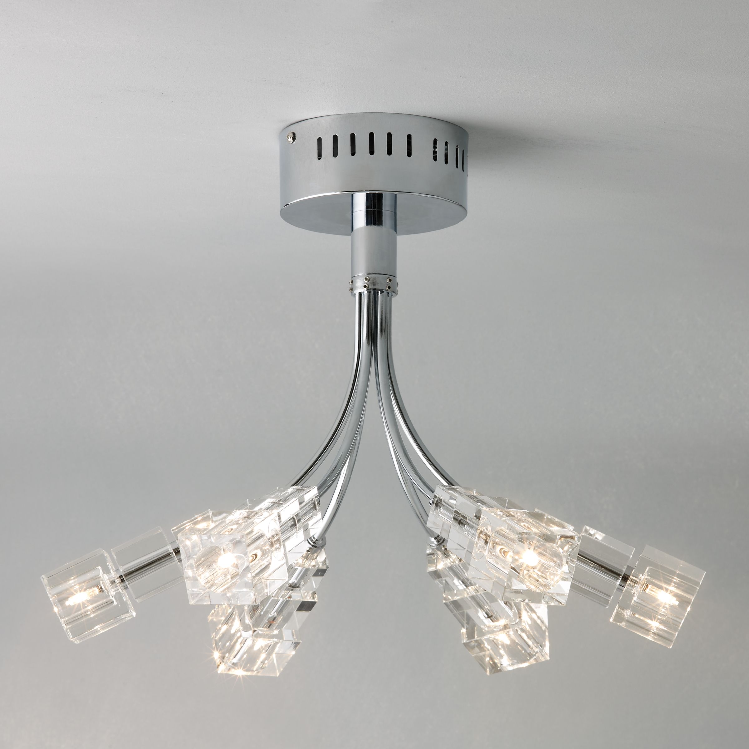 John Lewis Cubette Ceiling Light, 6 Light